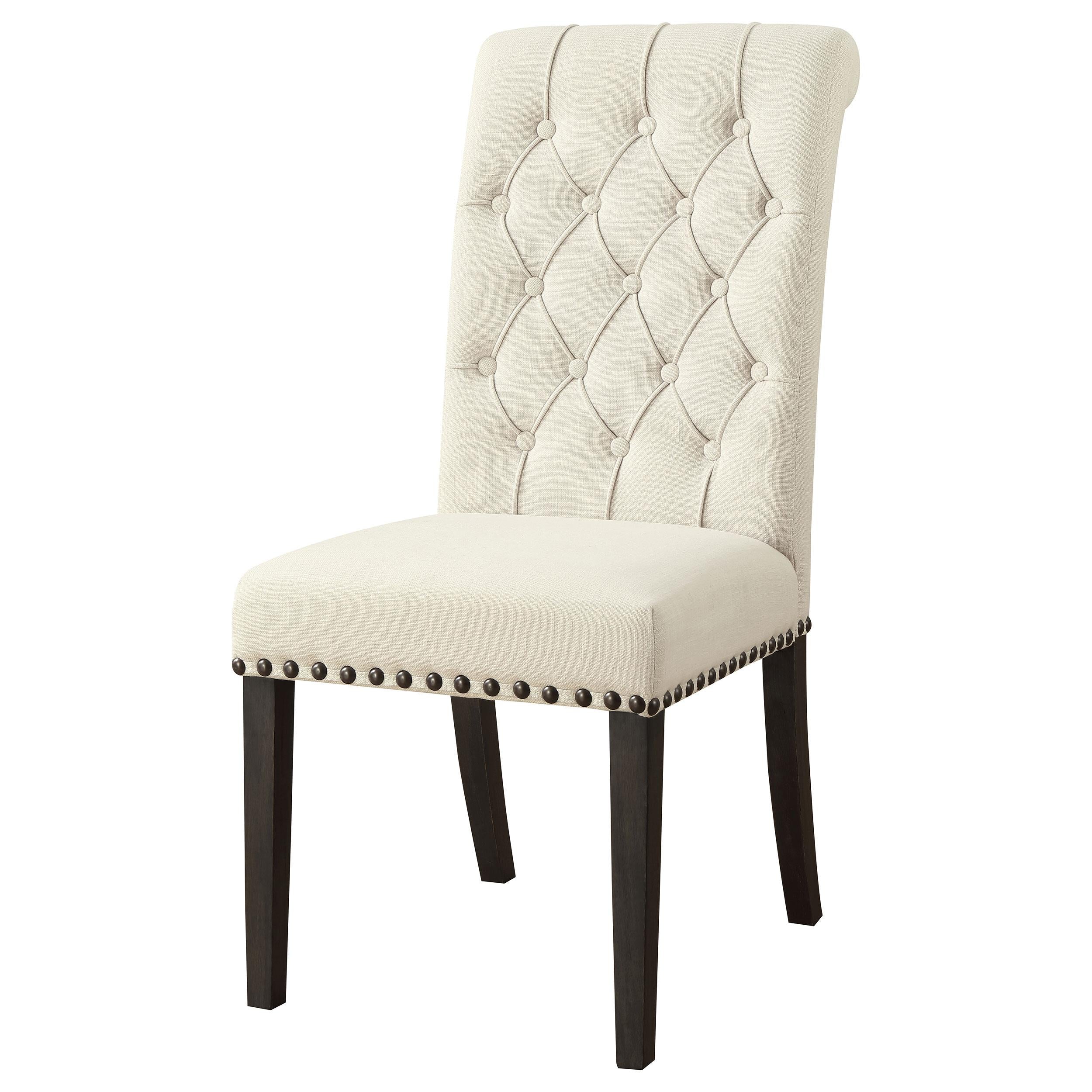 Coaster Furniture Alana 107286 Fabric Upholstered Dining Side Chair - Beige (Set of 2) - Image 3