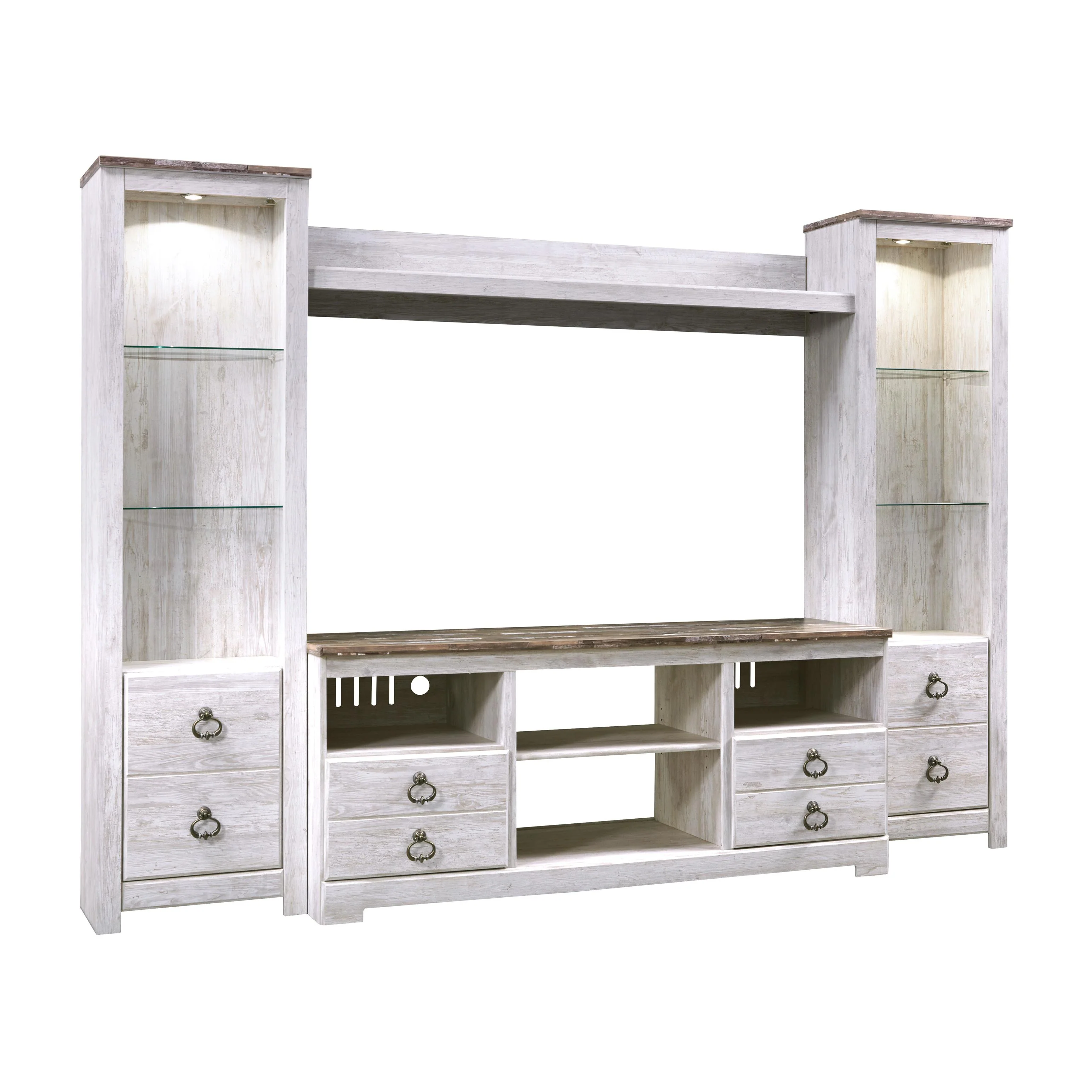 Signature Design by Ashley Willowton W267W3 4 pc Entertainment Center - Image 1