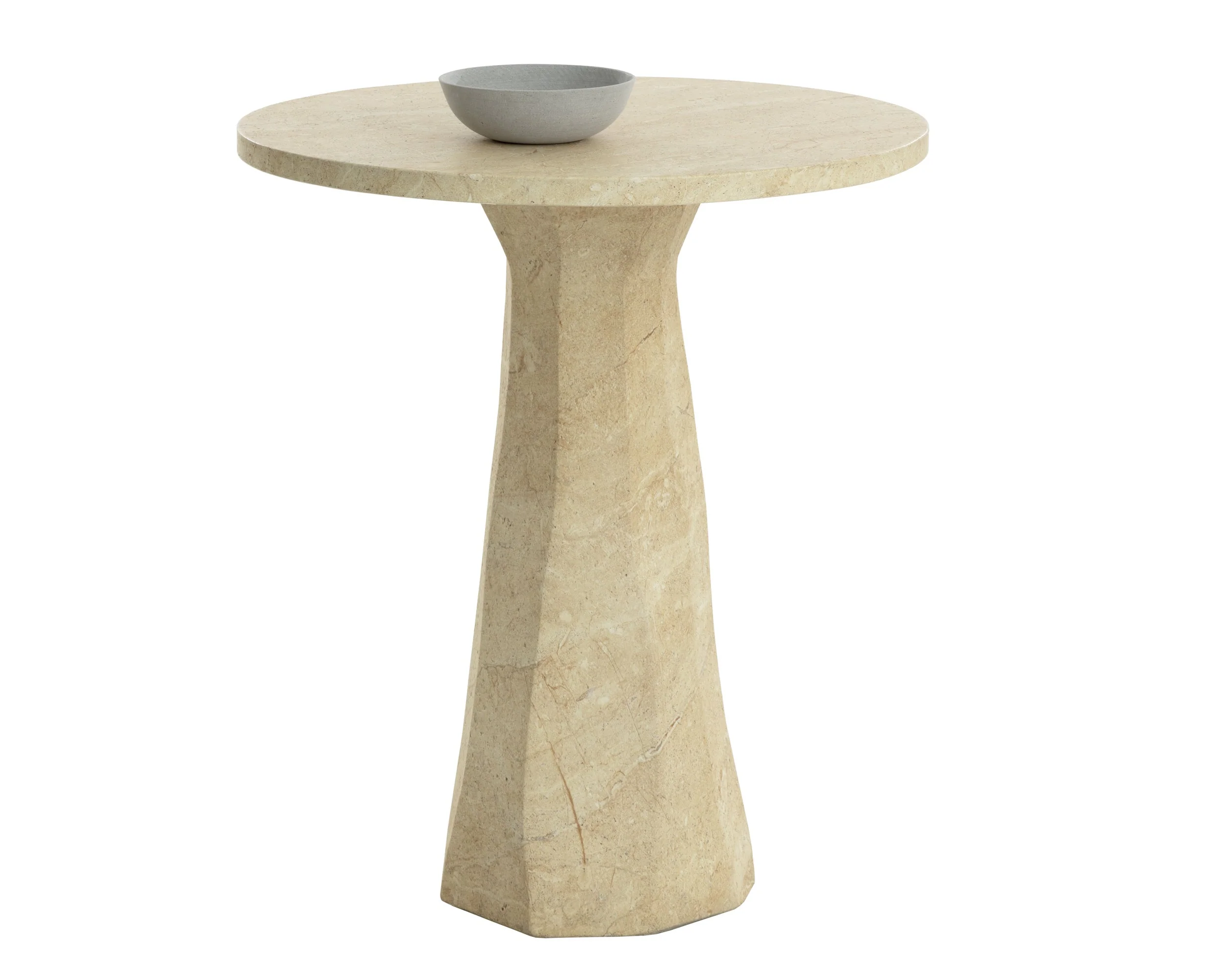 Kliff Bar Table – Travertine Look – Natural