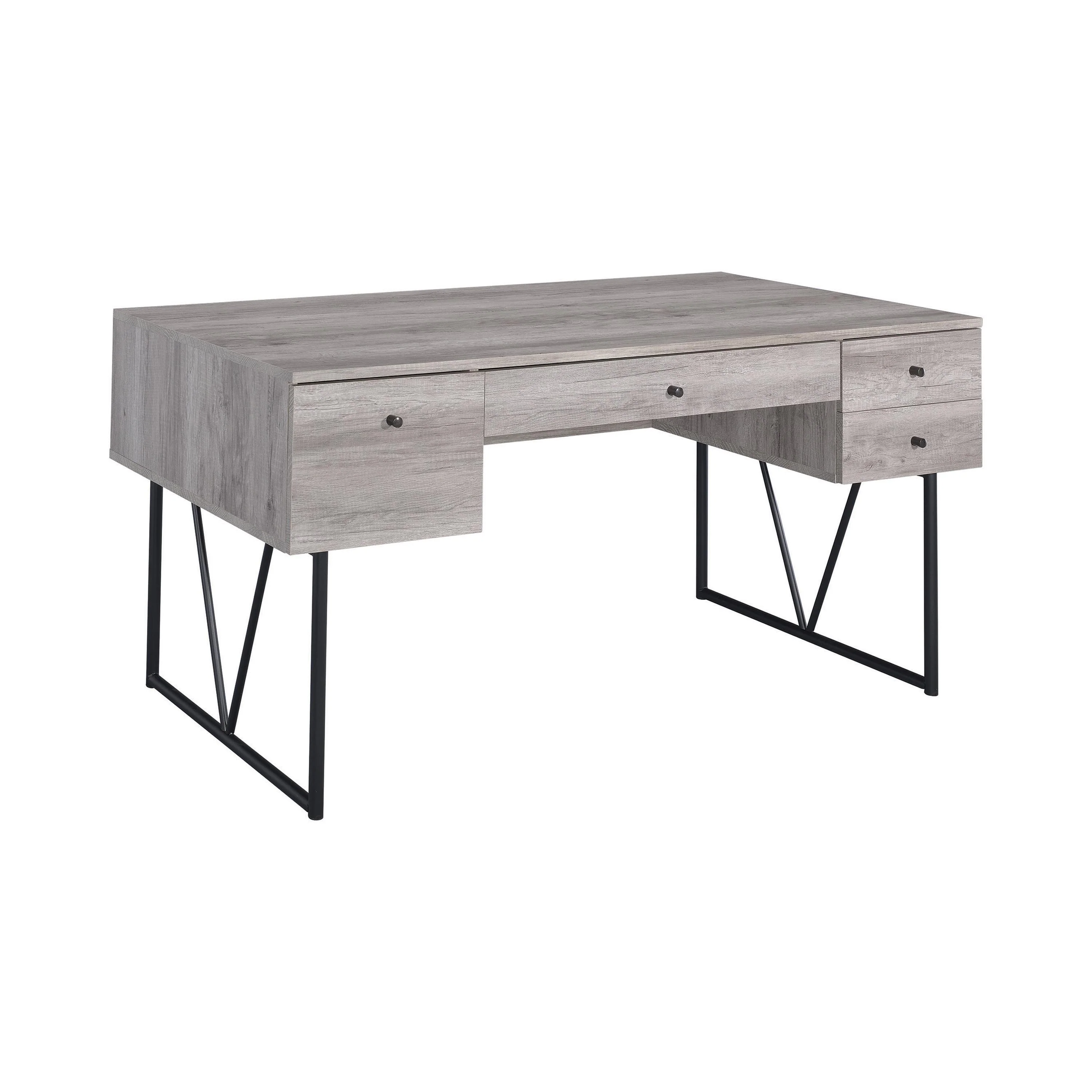 Coaster Furniture Analiese 801999 63-inch 4-Drawer Writing Desk – Grey Driftwood