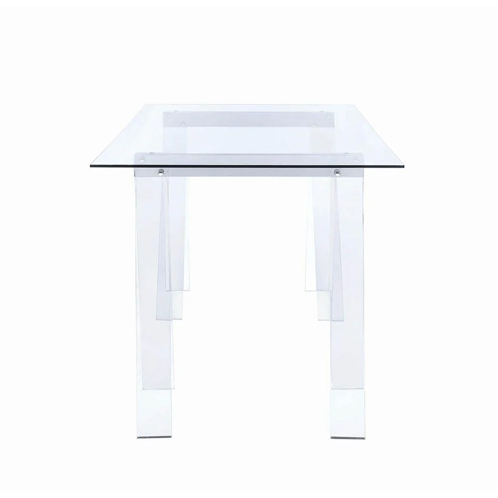 Coaster Furniture Amaturo 801535 59-inch Glass Top Acrylic Writing Desk - Clear - Image 3