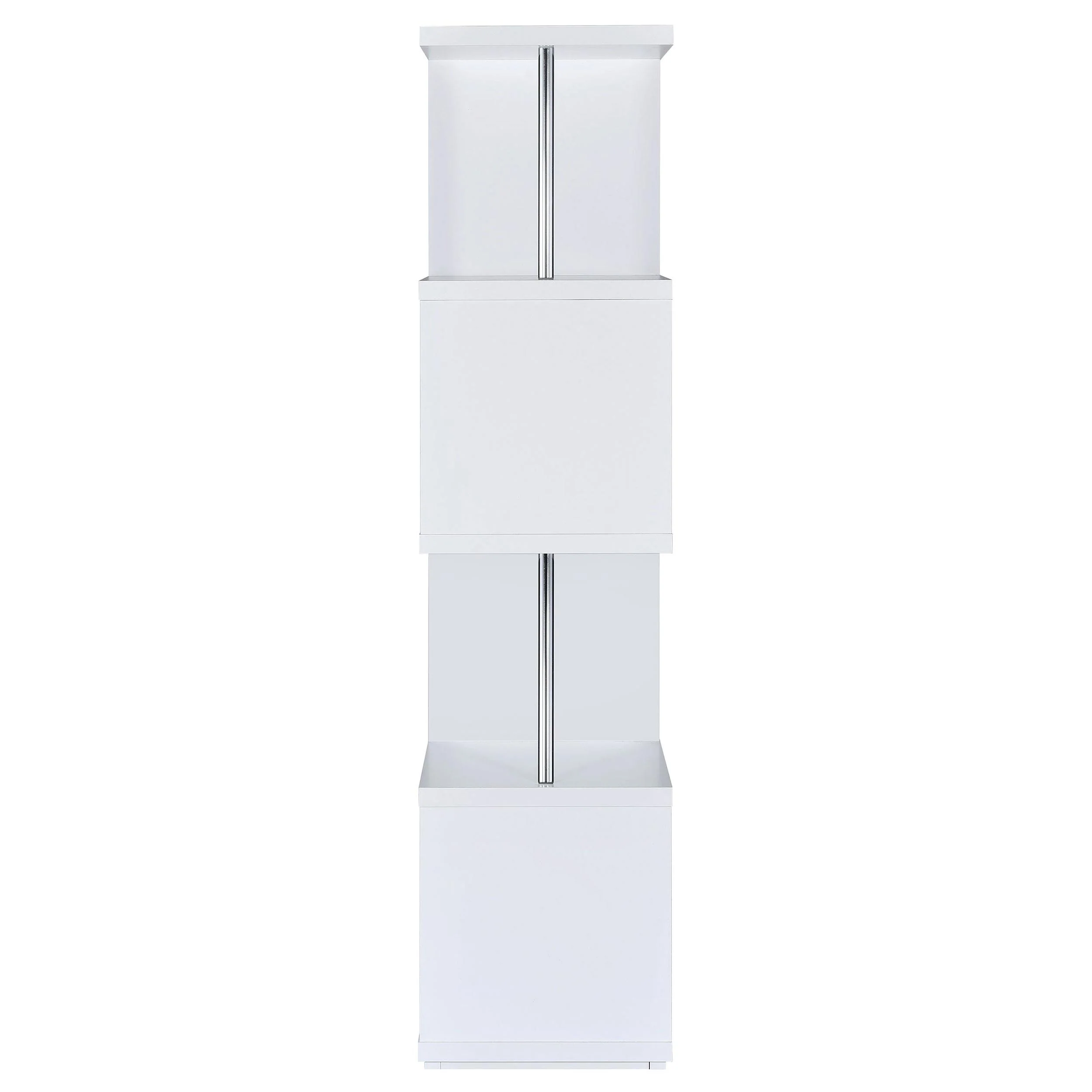 Coaster Furniture Baxter 801418 67-inch 4-shelf Bookshelf - White and Chrome - Image 2
