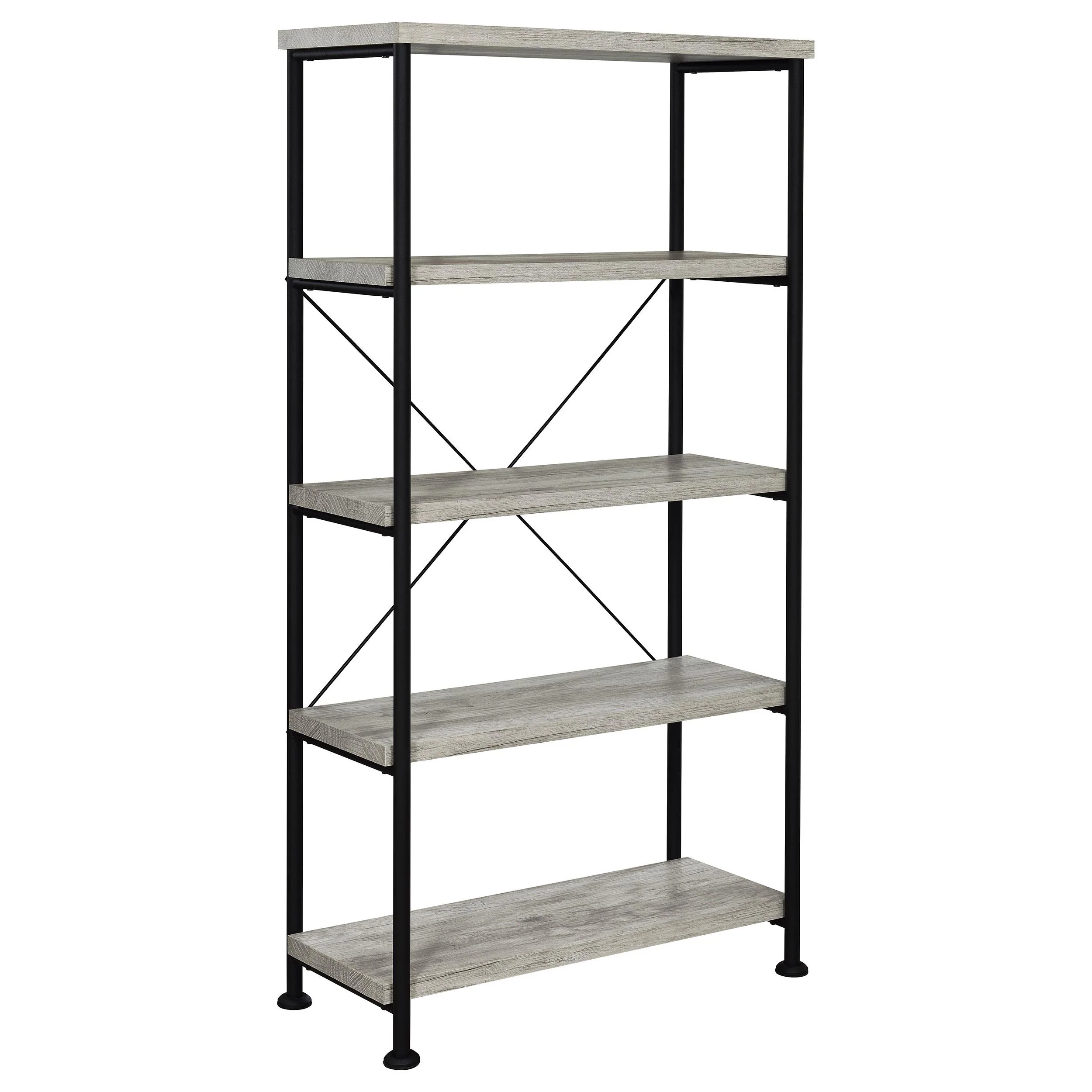 Coaster Furniture Analiese 801546 63-inch 4-shelf Bookshelf – Grey Driftwood