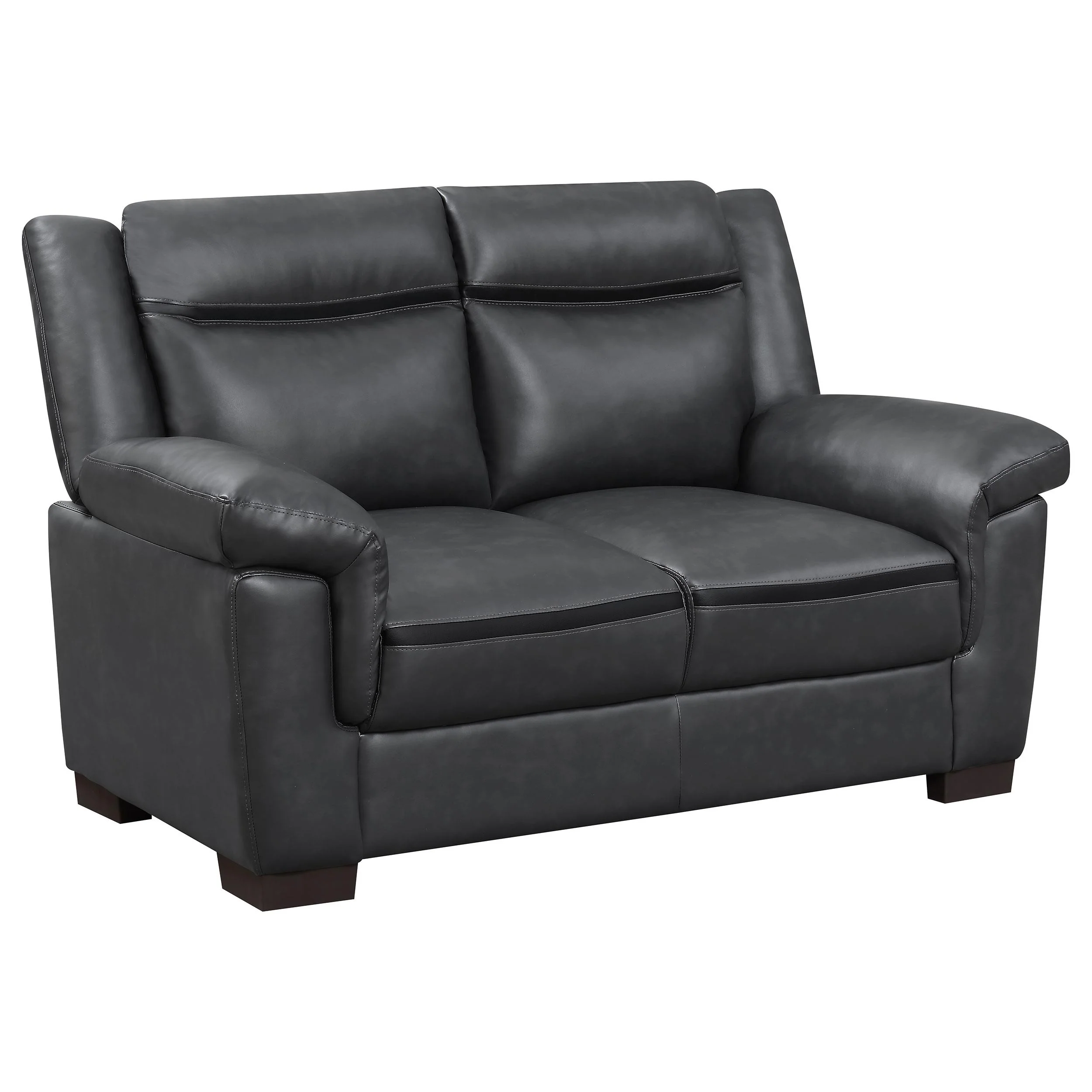 Coaster Furniture Arabella 506592 Upholstered Padded Arm Loveseat - Grey - Image 1