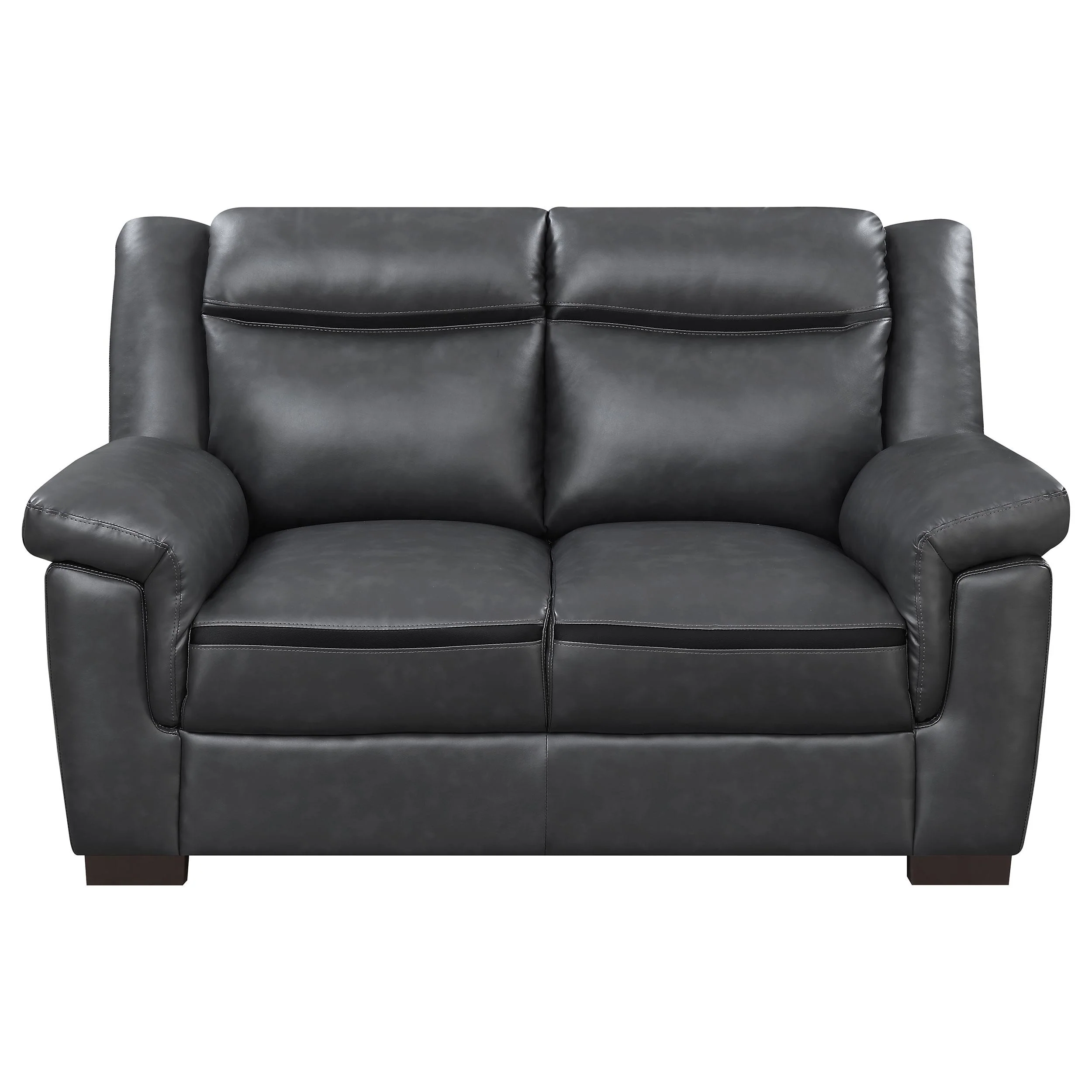 Coaster Furniture Arabella 506592 Upholstered Padded Arm Loveseat - Grey - Image 2