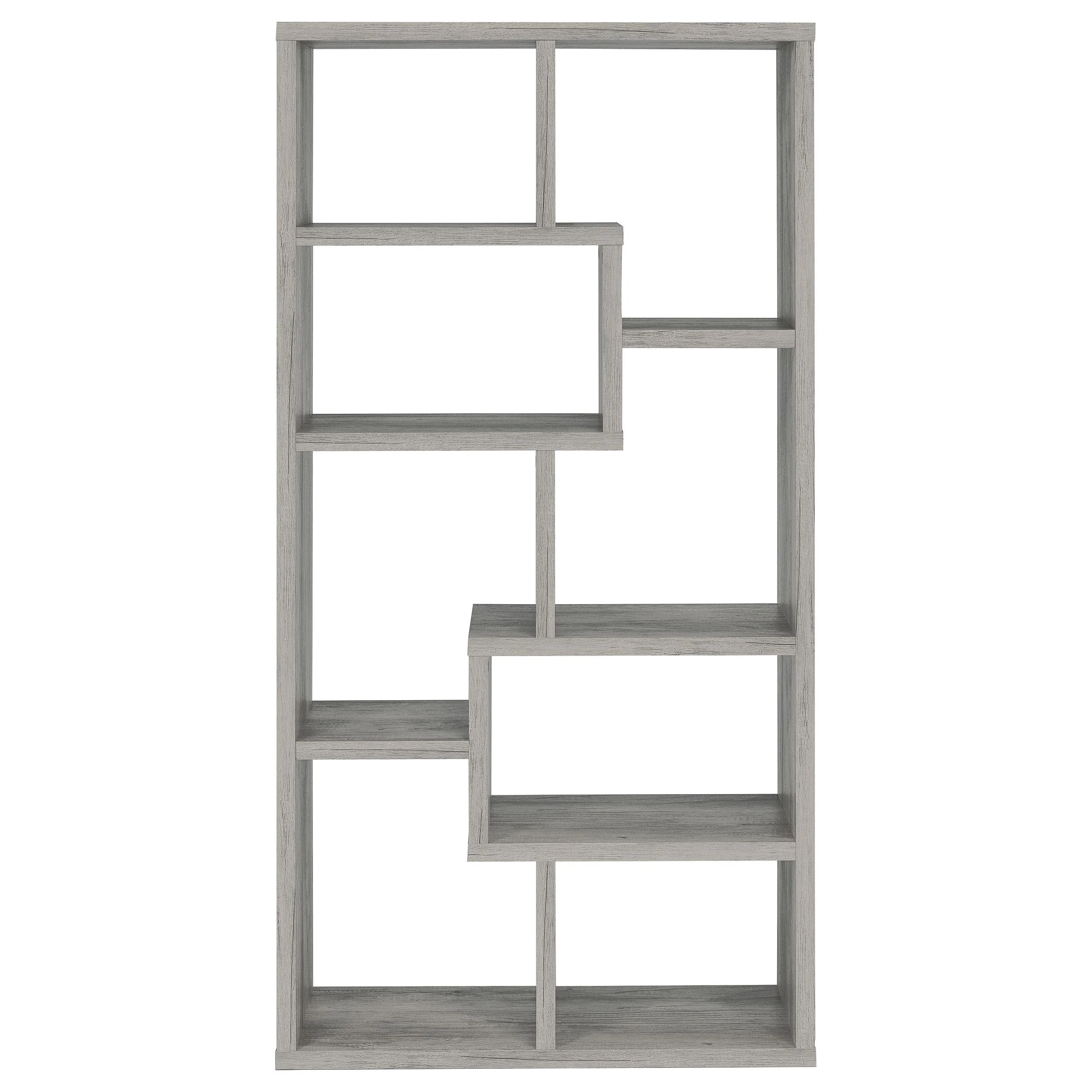Coaster Furniture Theo 801137 71-inch 7-shelf Bookshelf - Grey Driftwood - Image 2