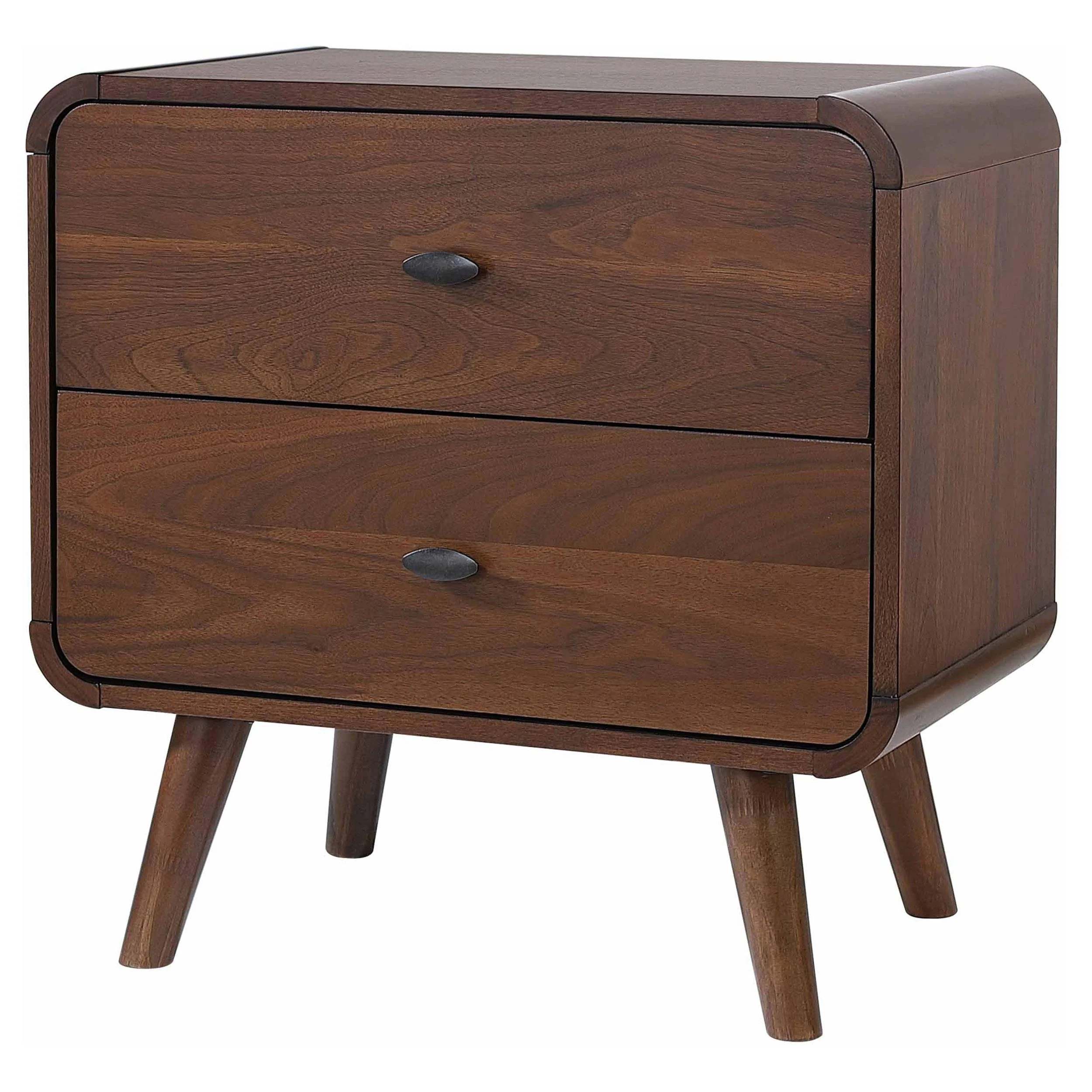 Coaster Furniture Robyn 205132 2-Drawer Nightstand Bedside Table - Dark Walnut - Image 3