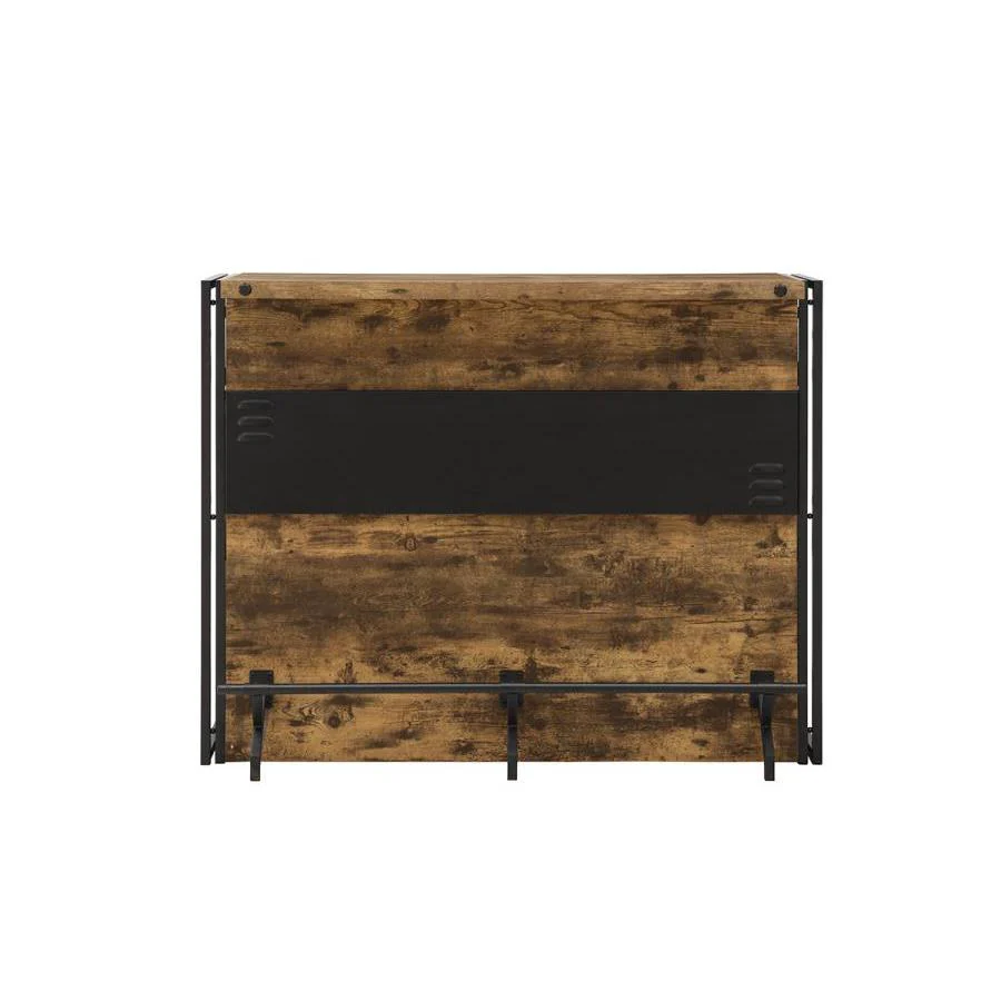 Coaster Furniture Renaldi 130071 3-shelf Home Bar Wine Cabinet – Rustic Nutmeg