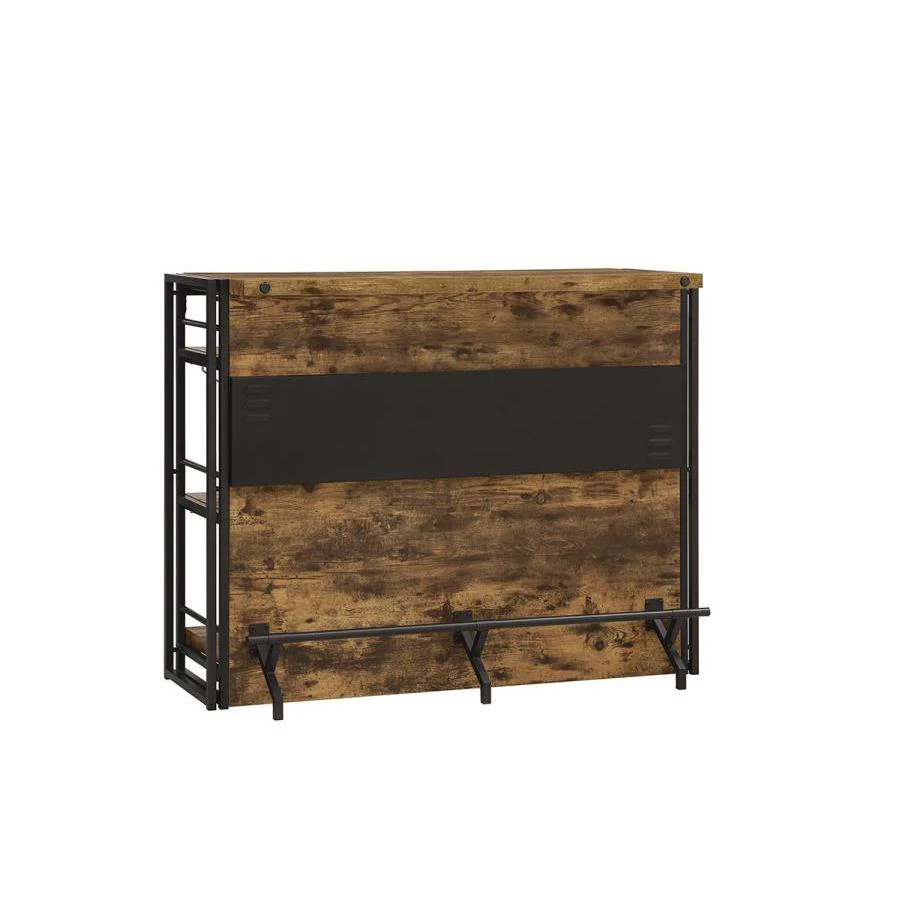 Coaster Furniture Renaldi 130071 3-shelf Home Bar Wine Cabinet - Rustic Nutmeg - Image 3