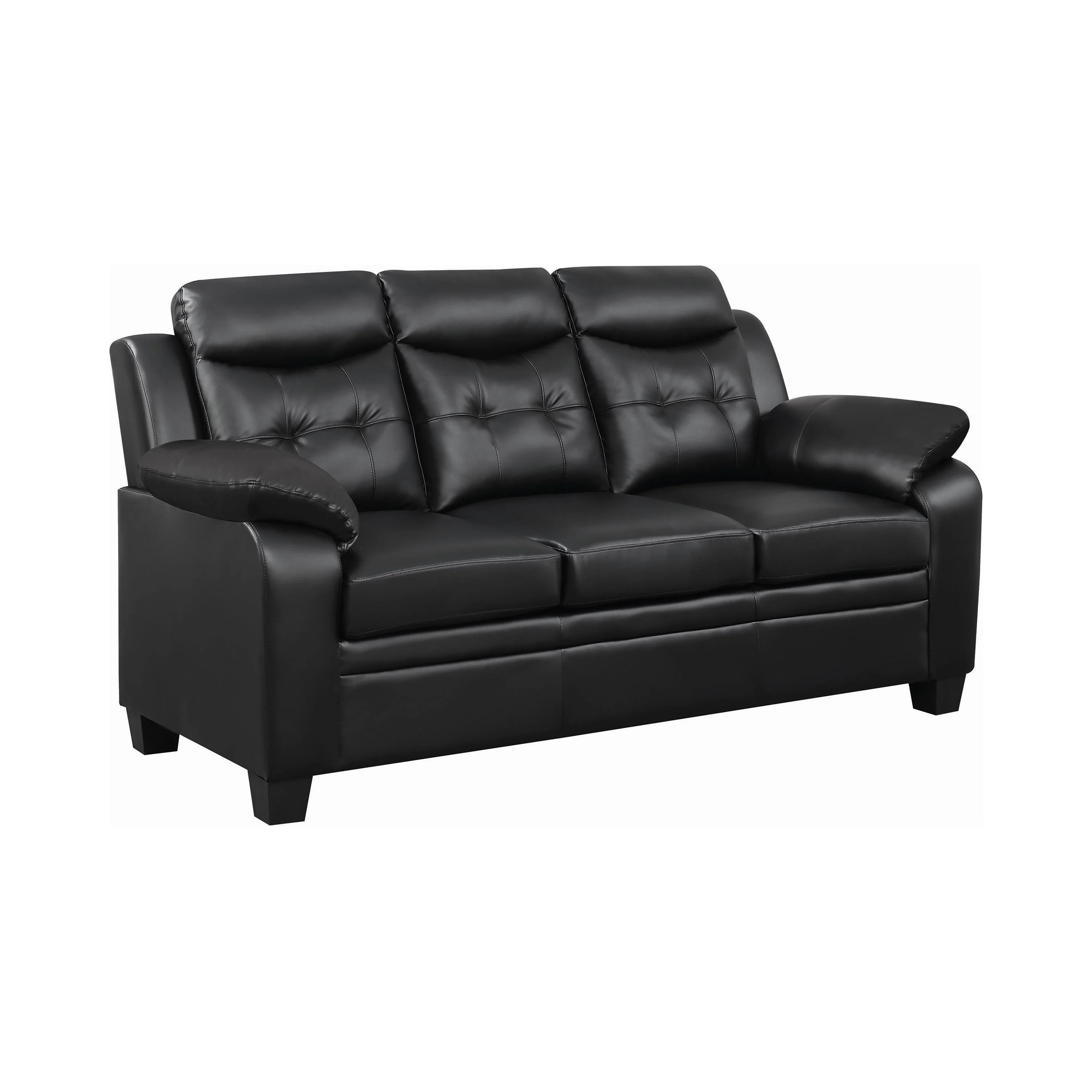 Coaster Furniture Finley 506551 Upholstered Padded Arm Tufted Sofa - Black - Image 1
