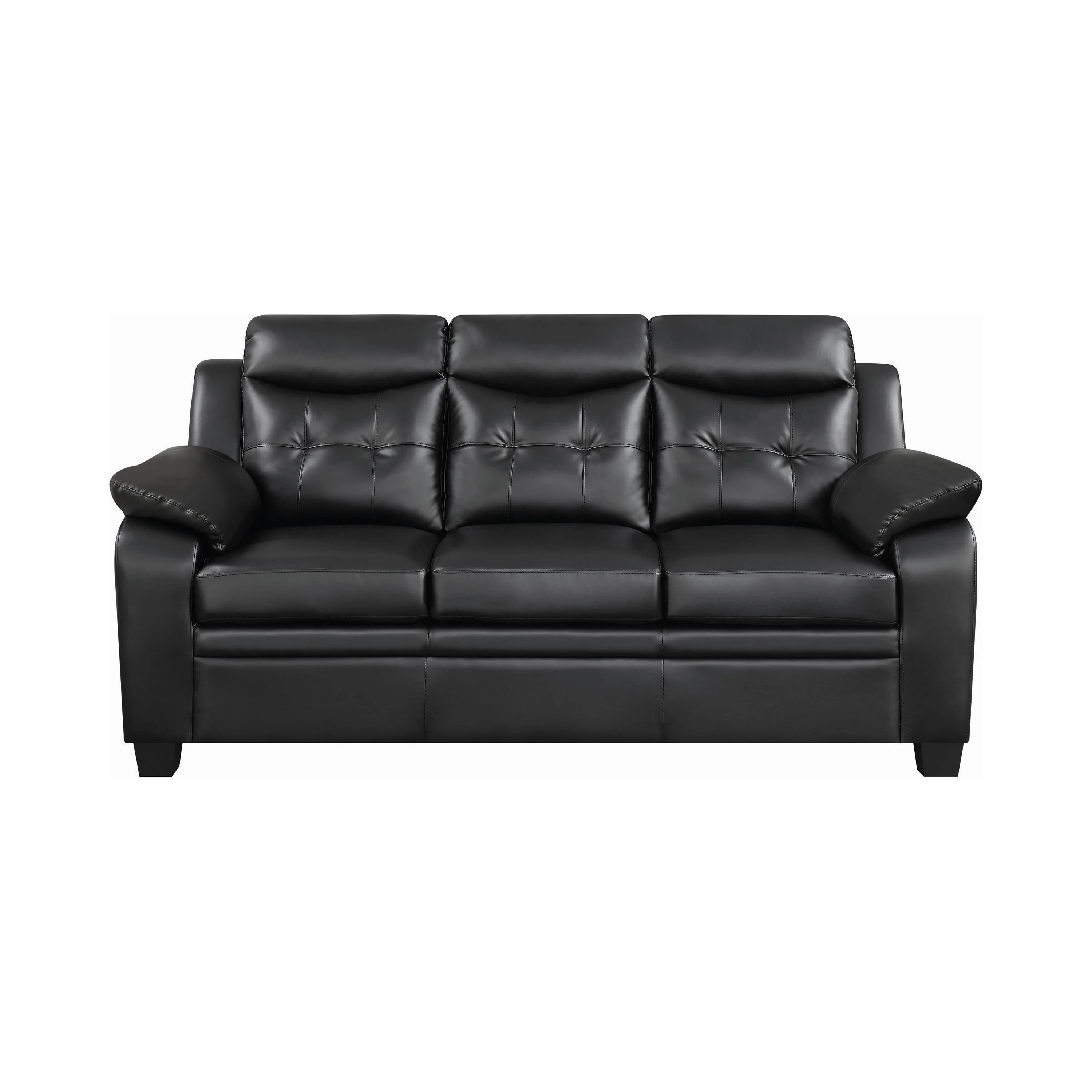 Coaster Furniture Finley 506551 Upholstered Padded Arm Tufted Sofa - Black - Image 2