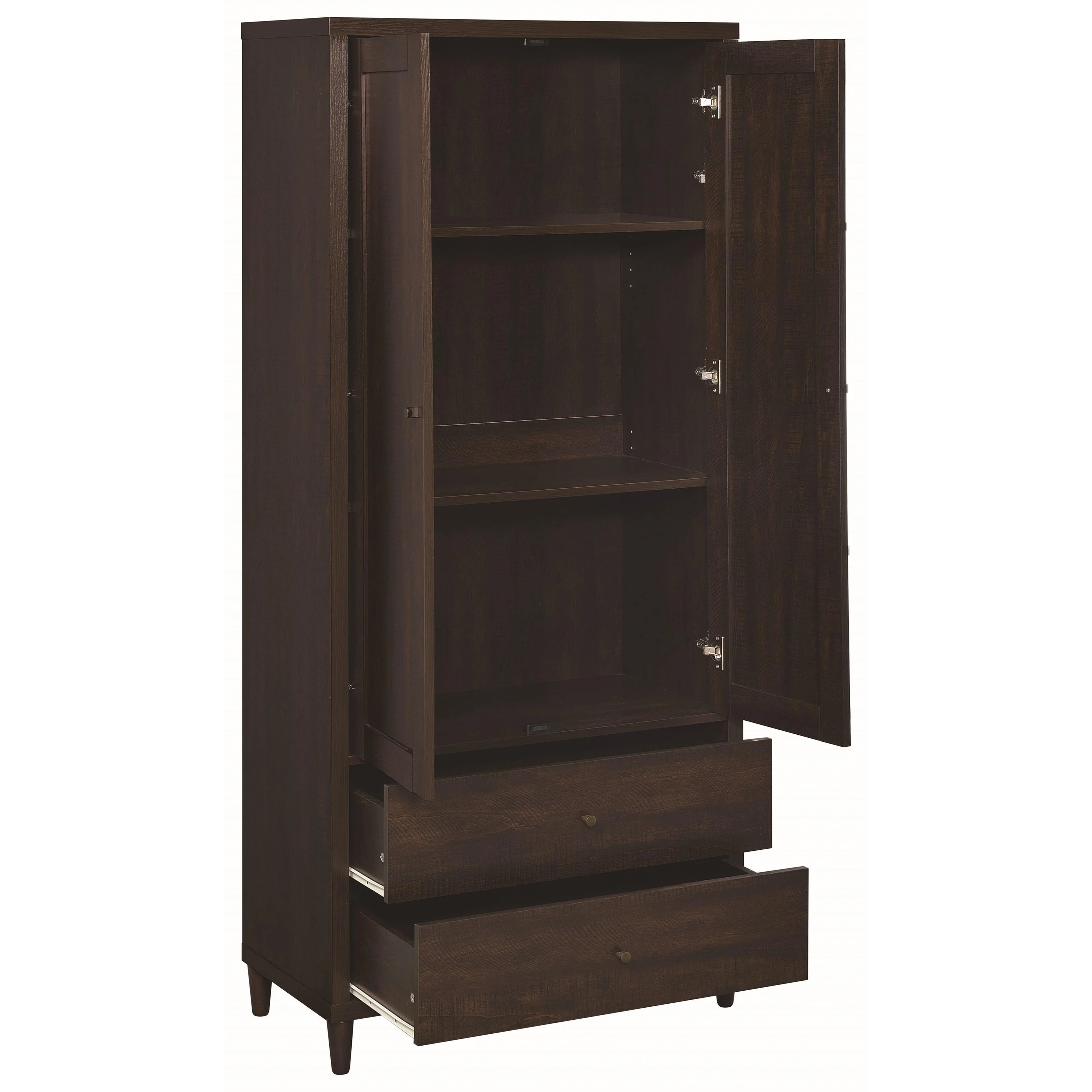 Coaster Furniture Wadeline 950724 2-door Tall Accent Storage Cabinet - Rustic Tobacco - Image 2