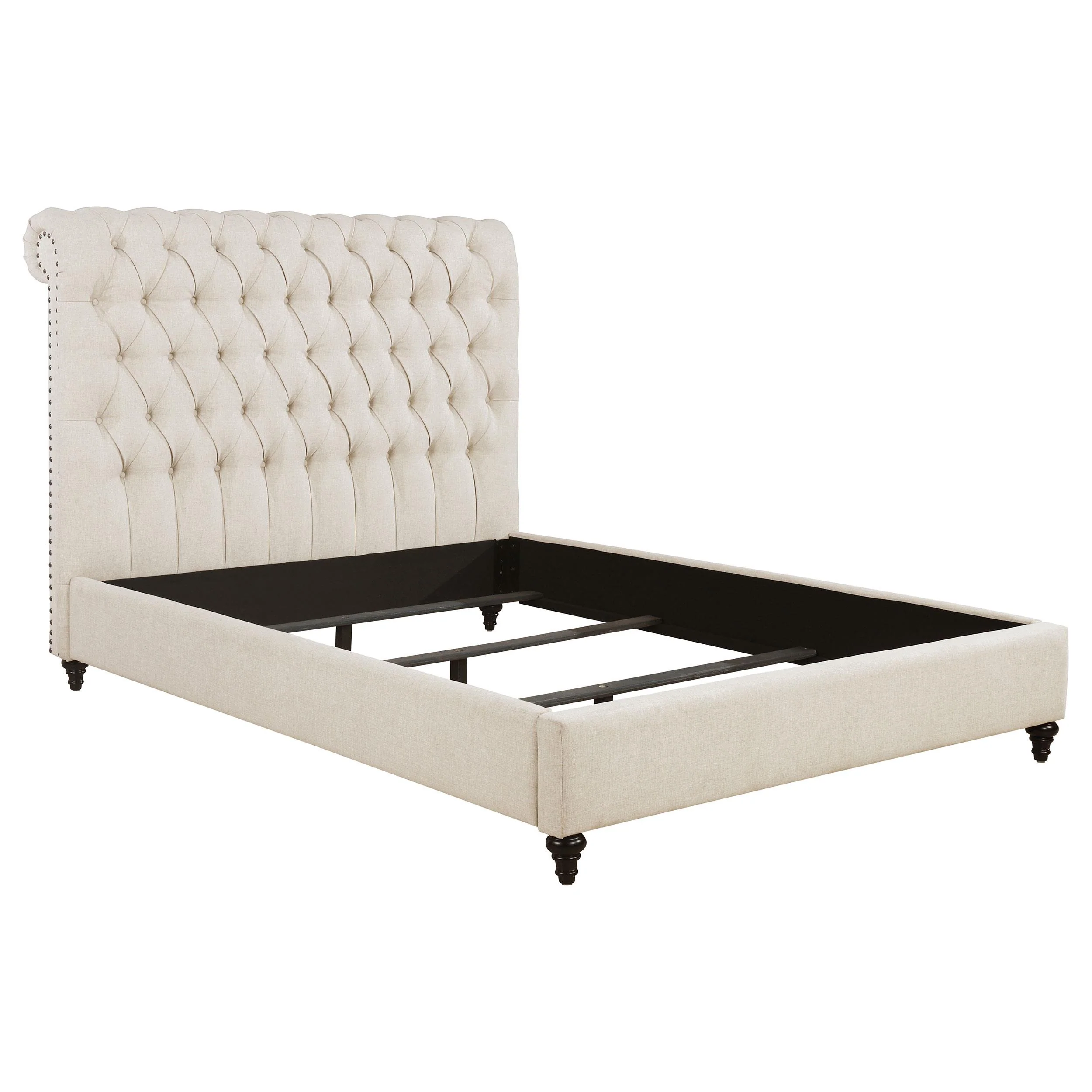 Coaster Furniture Devon 300525F 57-inch Upholstered Full Panel Bed - Beige - Image 1