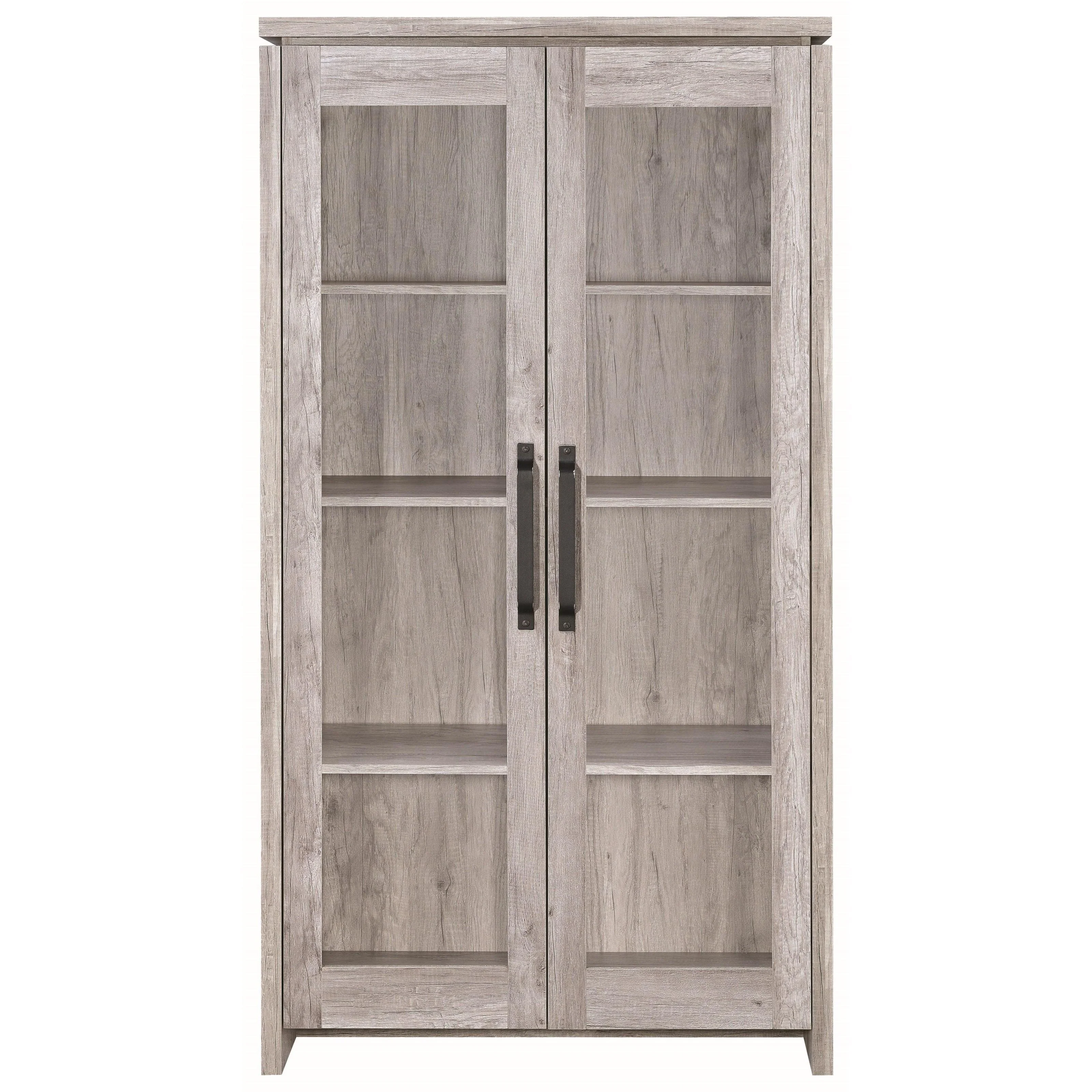 Coaster Furniture Alejo 950783 2-door Engineered Wood Tall Cabinet - Grey Driftwood - Image 2