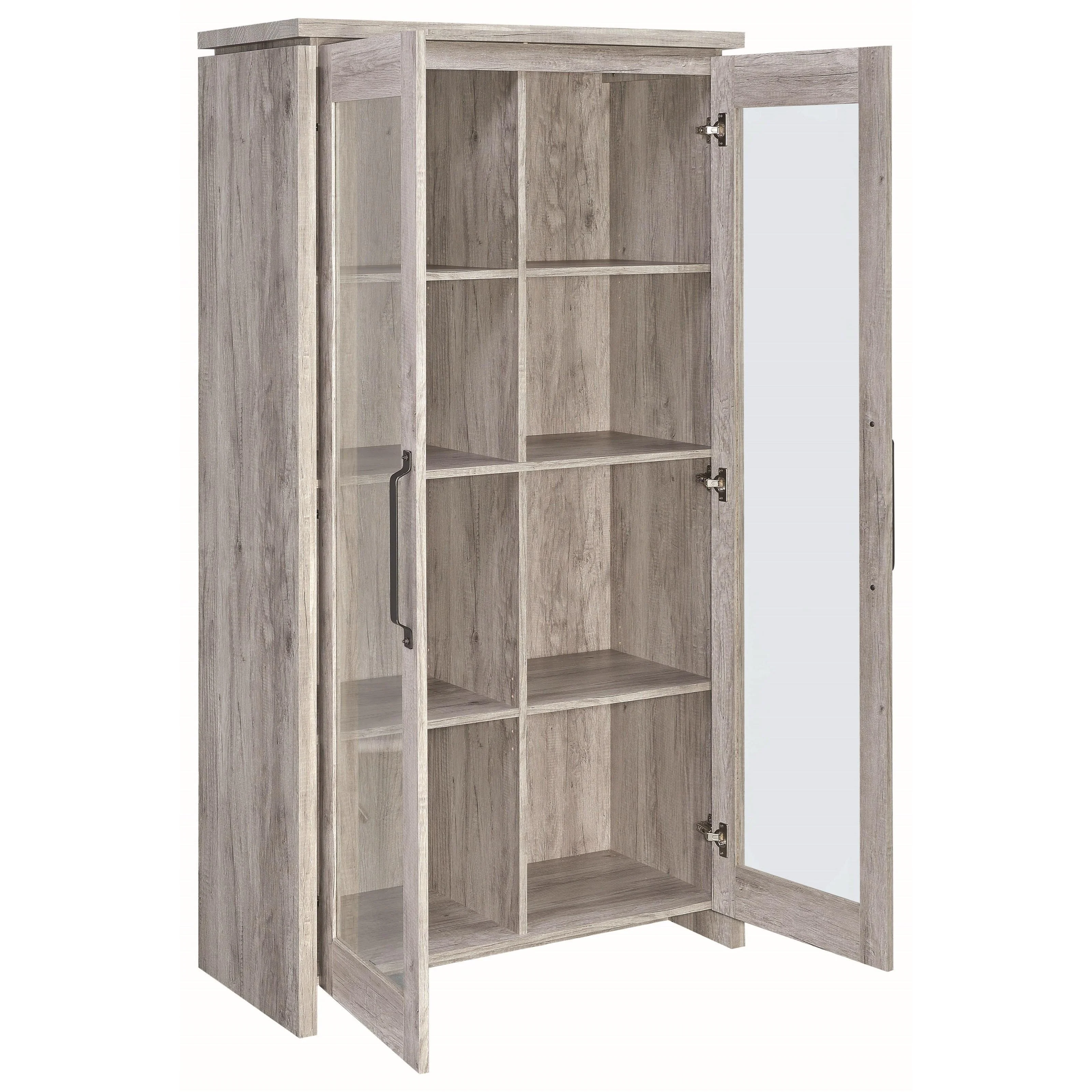 Coaster Furniture Alejo 950783 2-door Engineered Wood Tall Cabinet - Grey Driftwood - Image 3