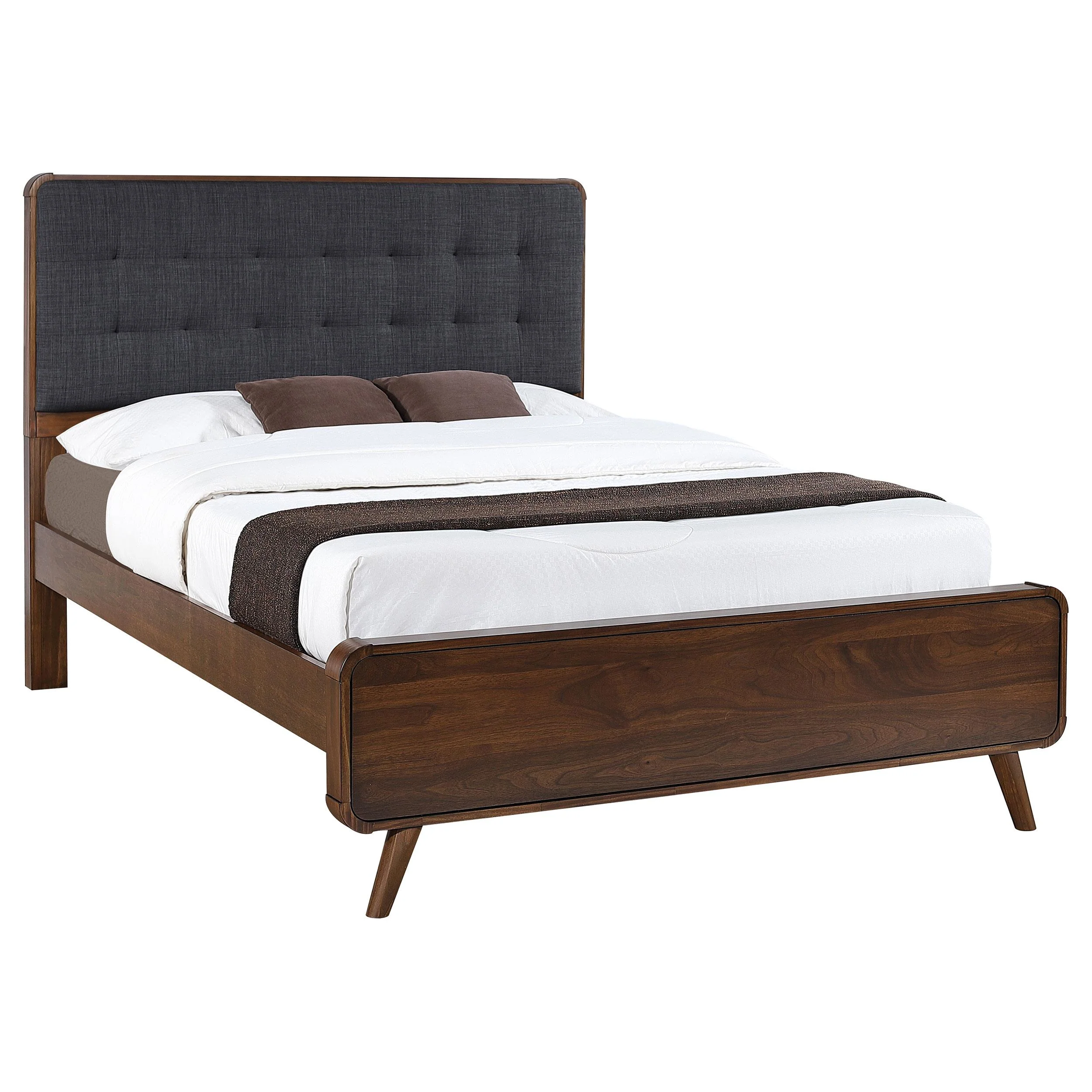 Coaster Furniture Robyn 205131Q Wood Queen Platform Bed - Dark Walnut - Image 2