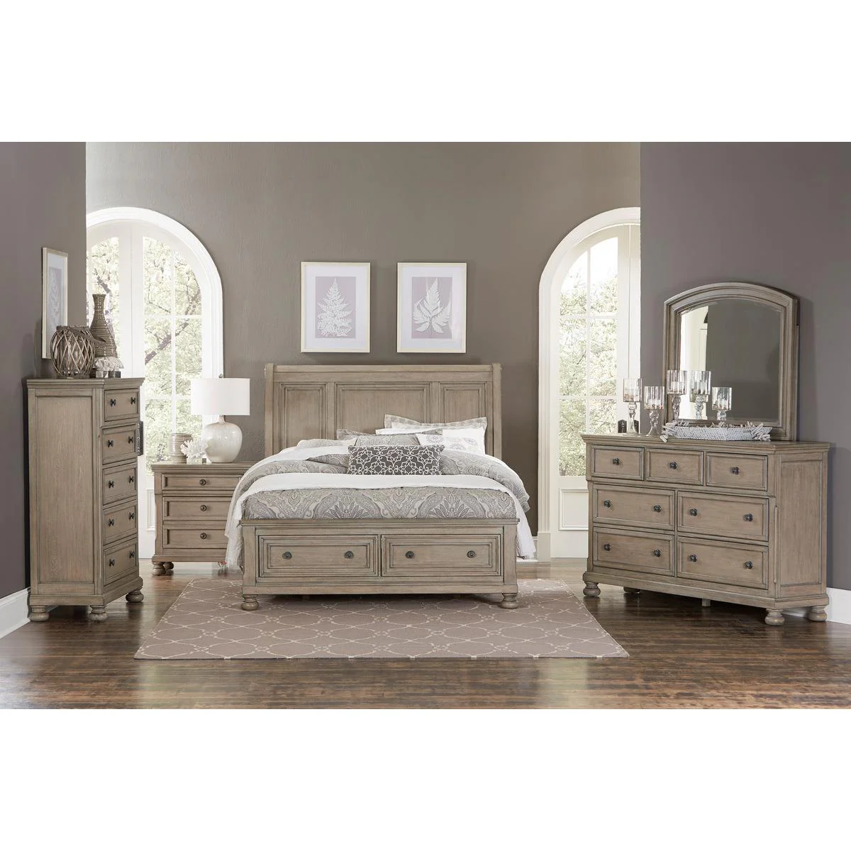 Homelegance Bethel 2259GY-1* Queen Platform Bed with Footboard Storage - Image 3