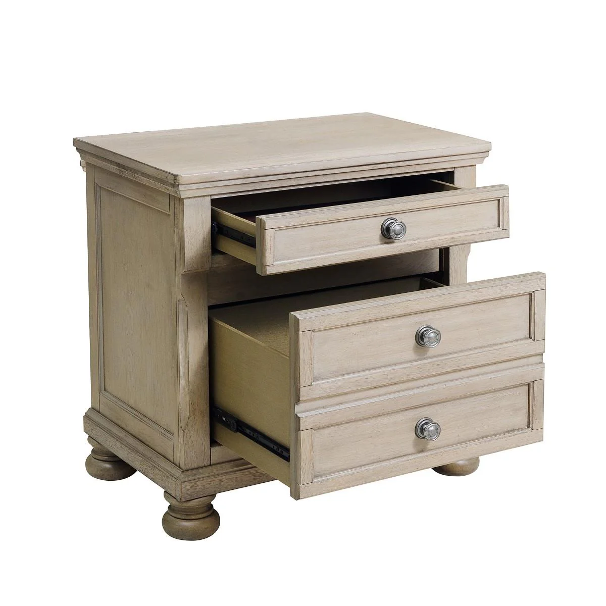 Homelegance Bethel 2259GY-4 Night Stand, Hidden Drawer - Image 3