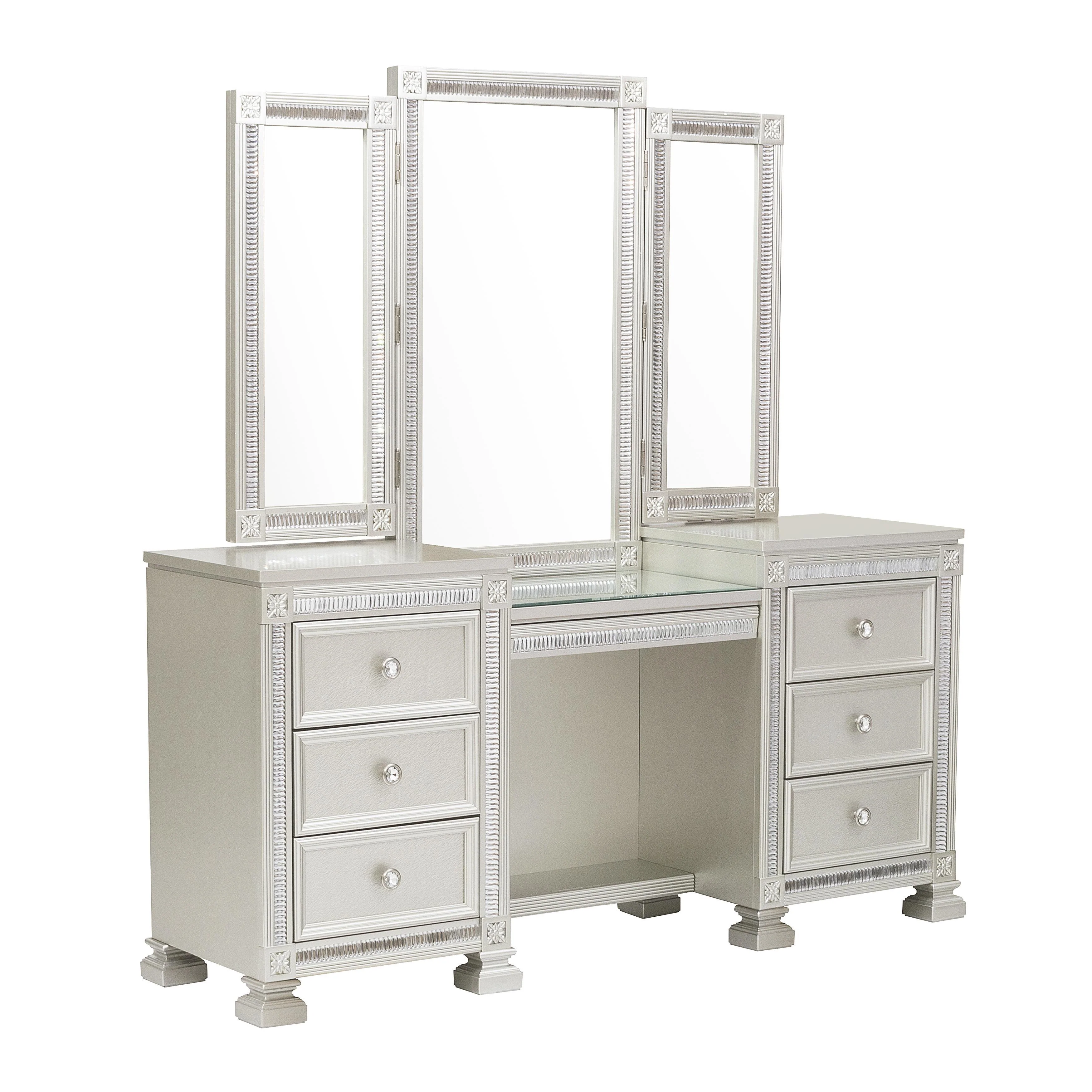 Homelegance Bevelle 1958-15* Dressing Table with Mirror - Image 2