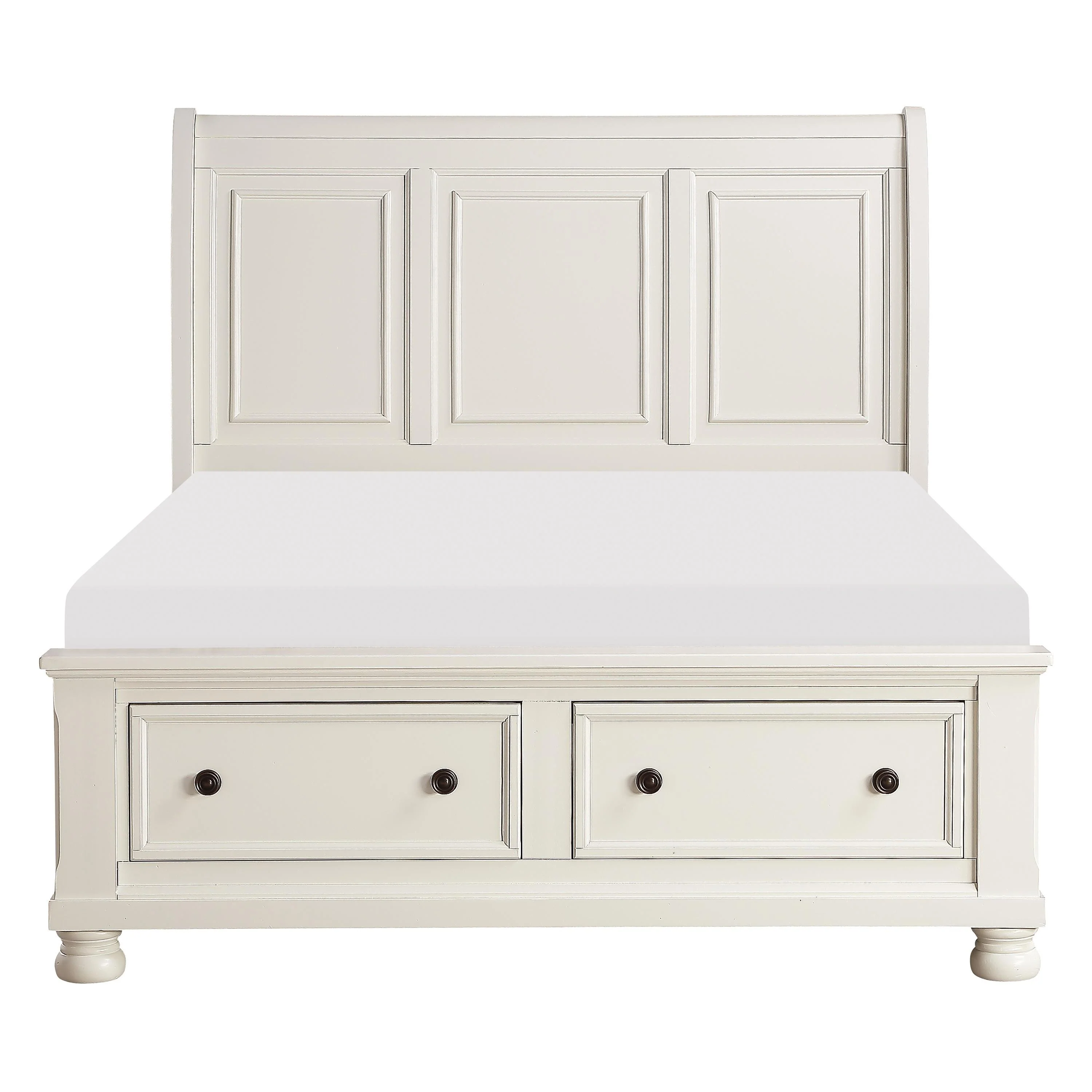 Homelegance Laurelin 1714W-1* Queen Sleigh Platform Bed with Footboard Storage