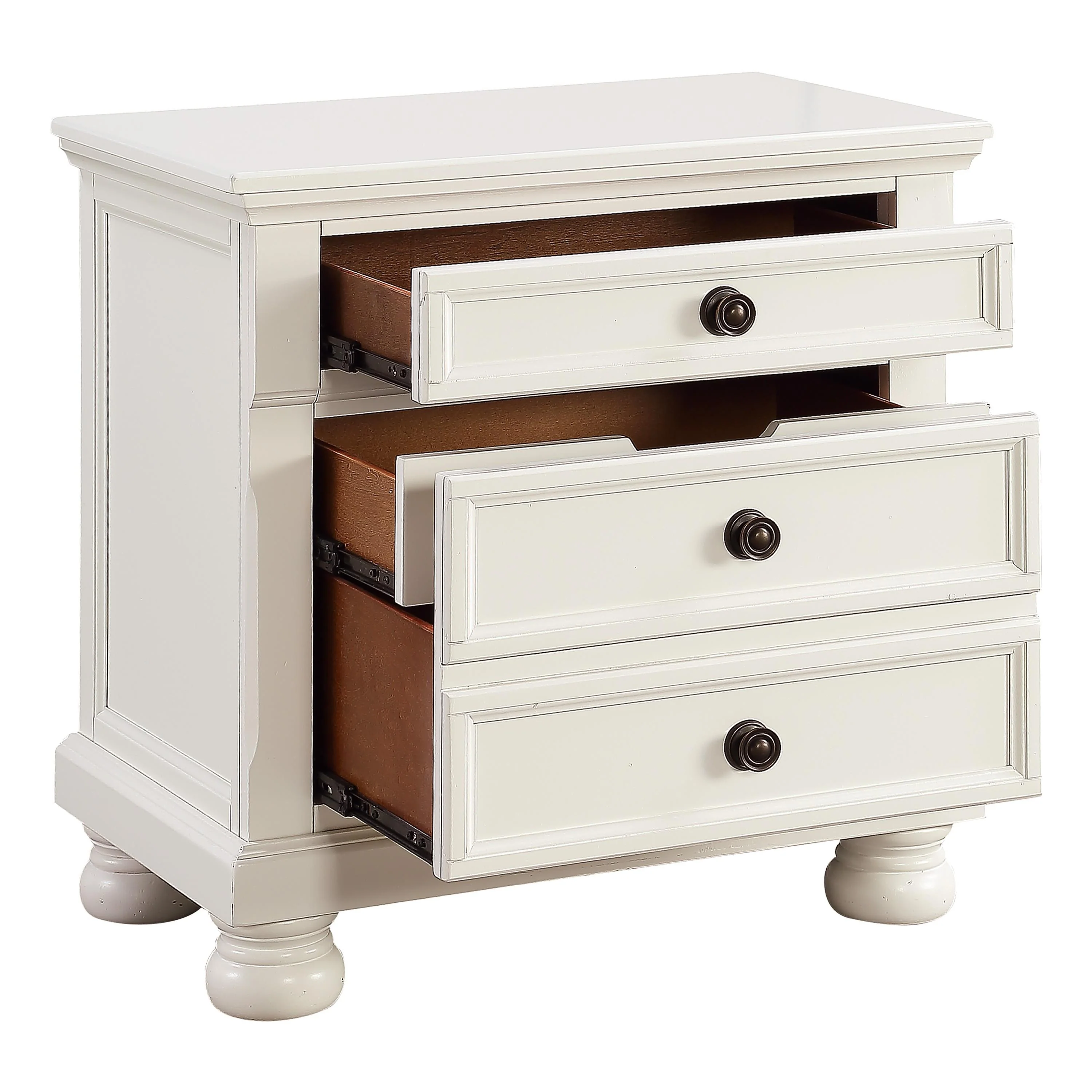 Homelegance Laurelin 1714W-4 Night Stand, Hidden Drawer - Image 3