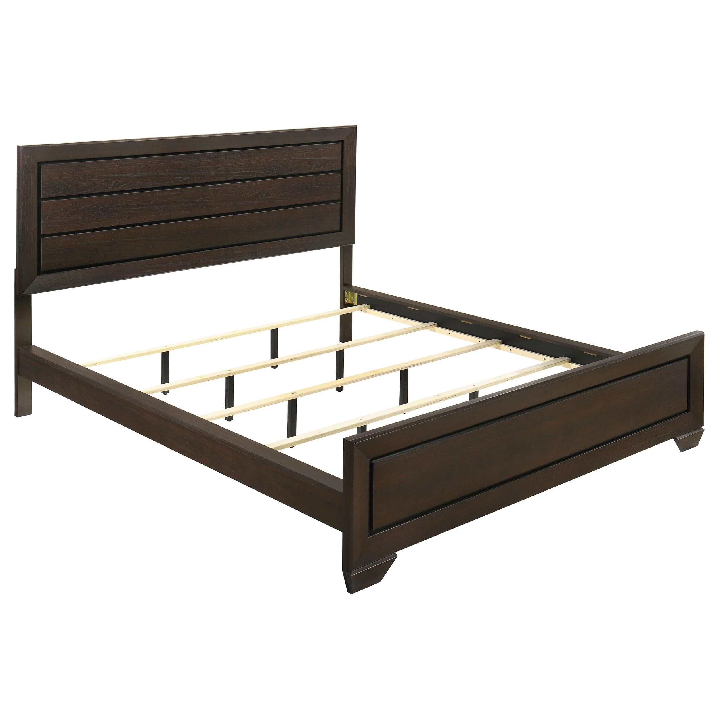 Coaster Furniture Kauffman 204391KW Wood California King Panel Bed - Dark Cocoa - Image 1