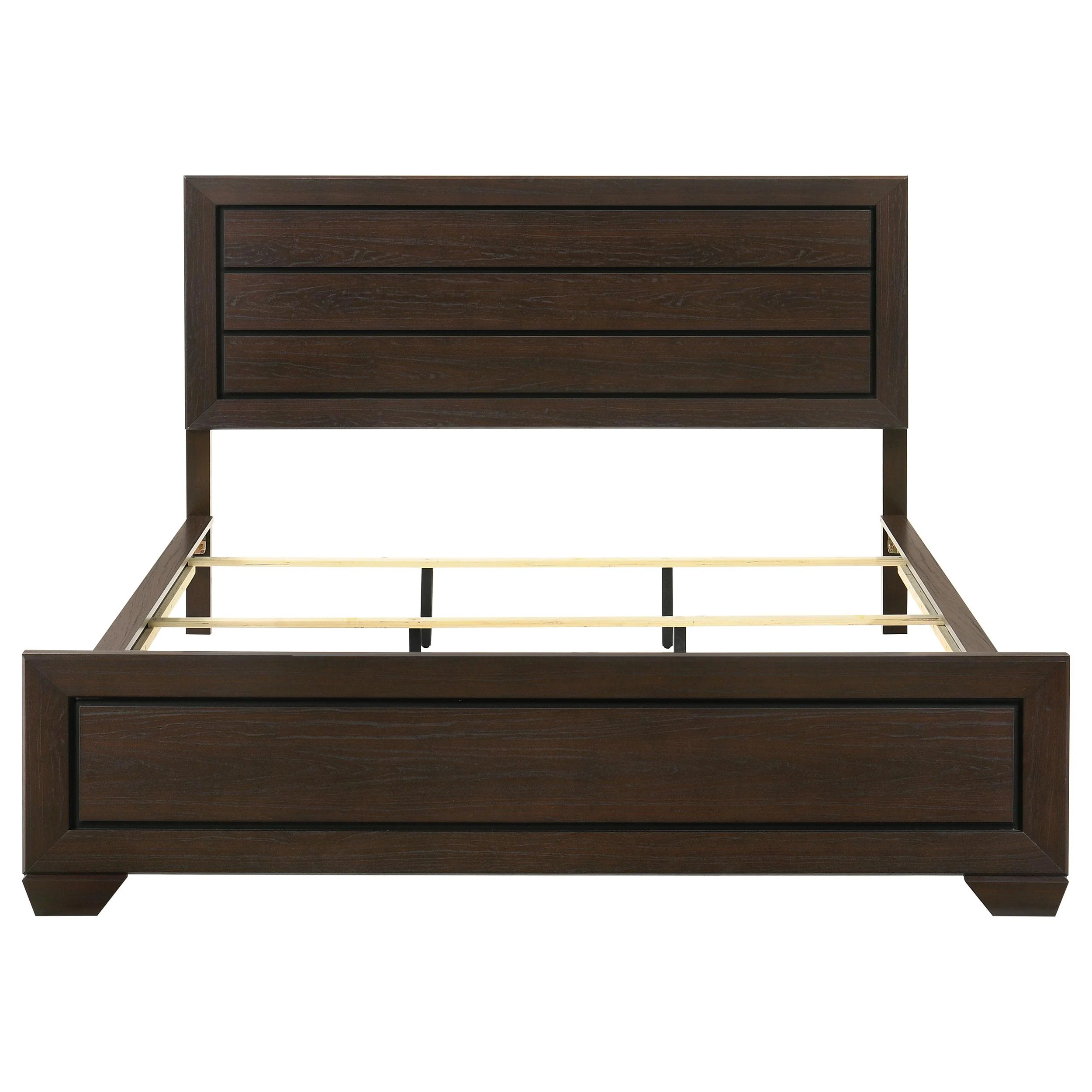Coaster Furniture Kauffman 204391KW Wood California King Panel Bed - Dark Cocoa - Image 3