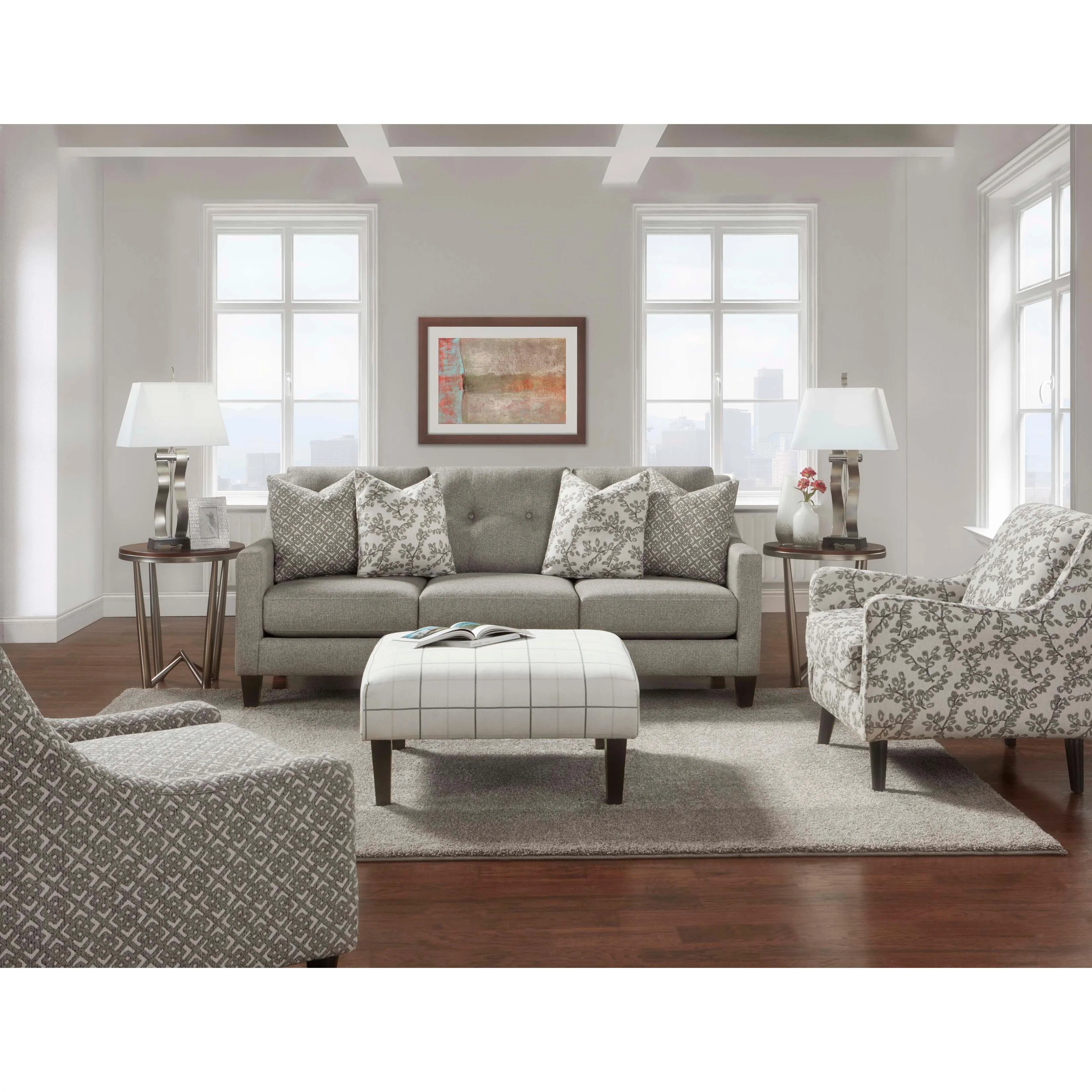 Fusion Furniture Stationary Fabric Accent Chair 240 GREECE BERBER - Image 2