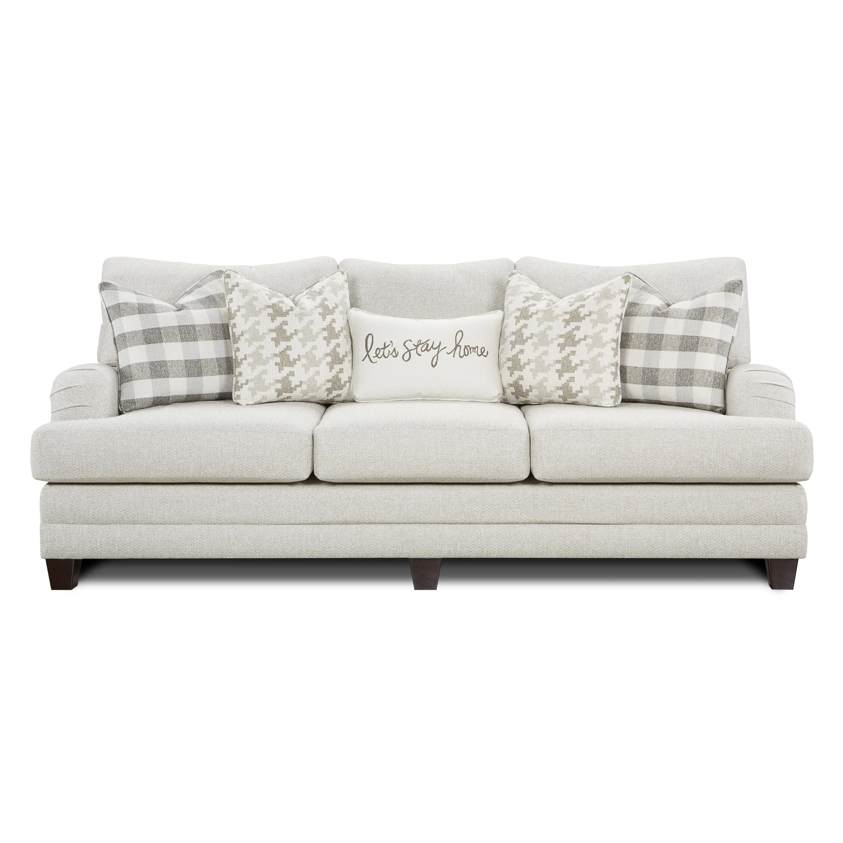 Fusion Furniture Stationary Fabric Sofa 4480-KPBASIC WOOL - Image 1