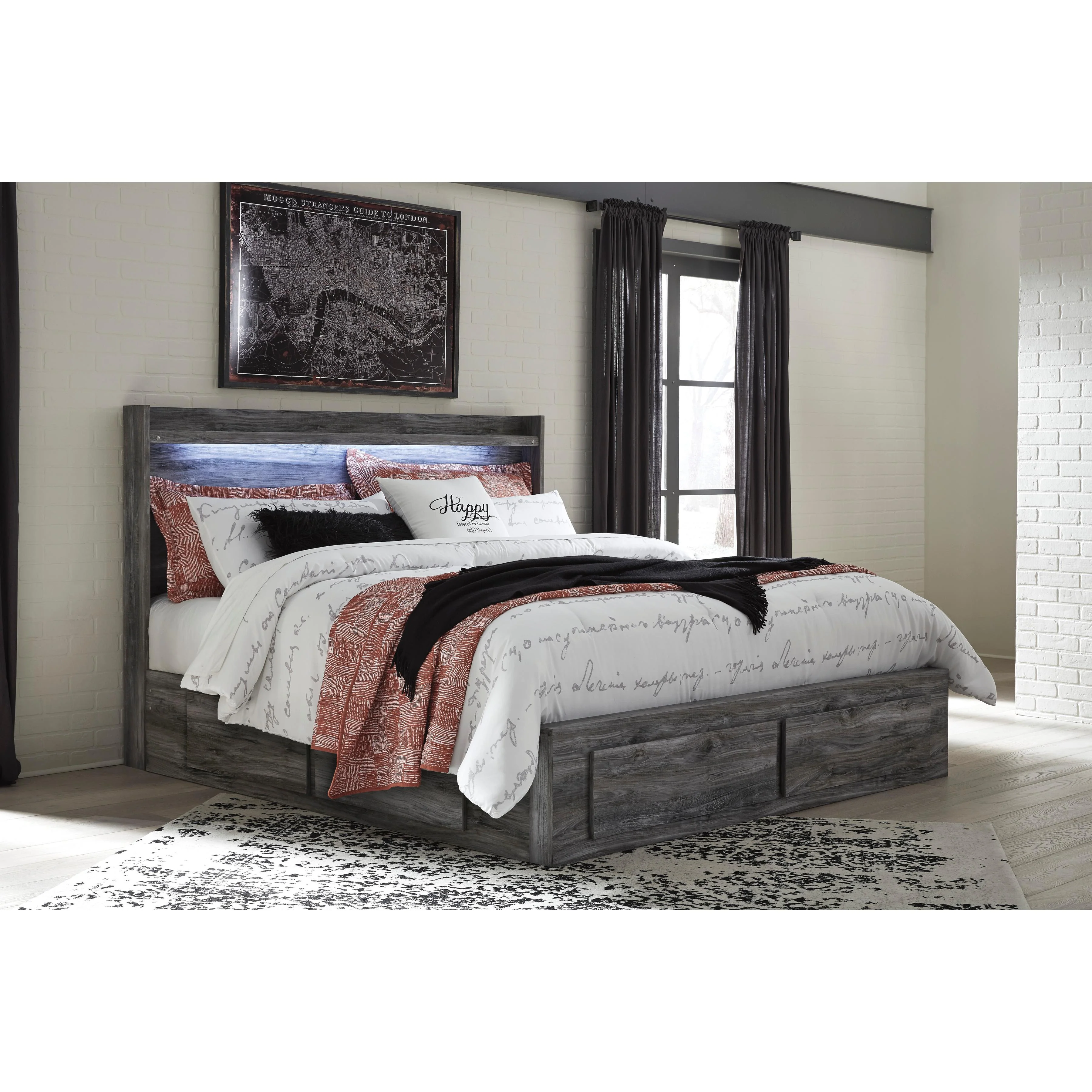 Signature Design by Ashley Baystorm King Panel Bed with Storage B221-58/B221-56S/B221-60/B221-60/B100-14 - Image 1