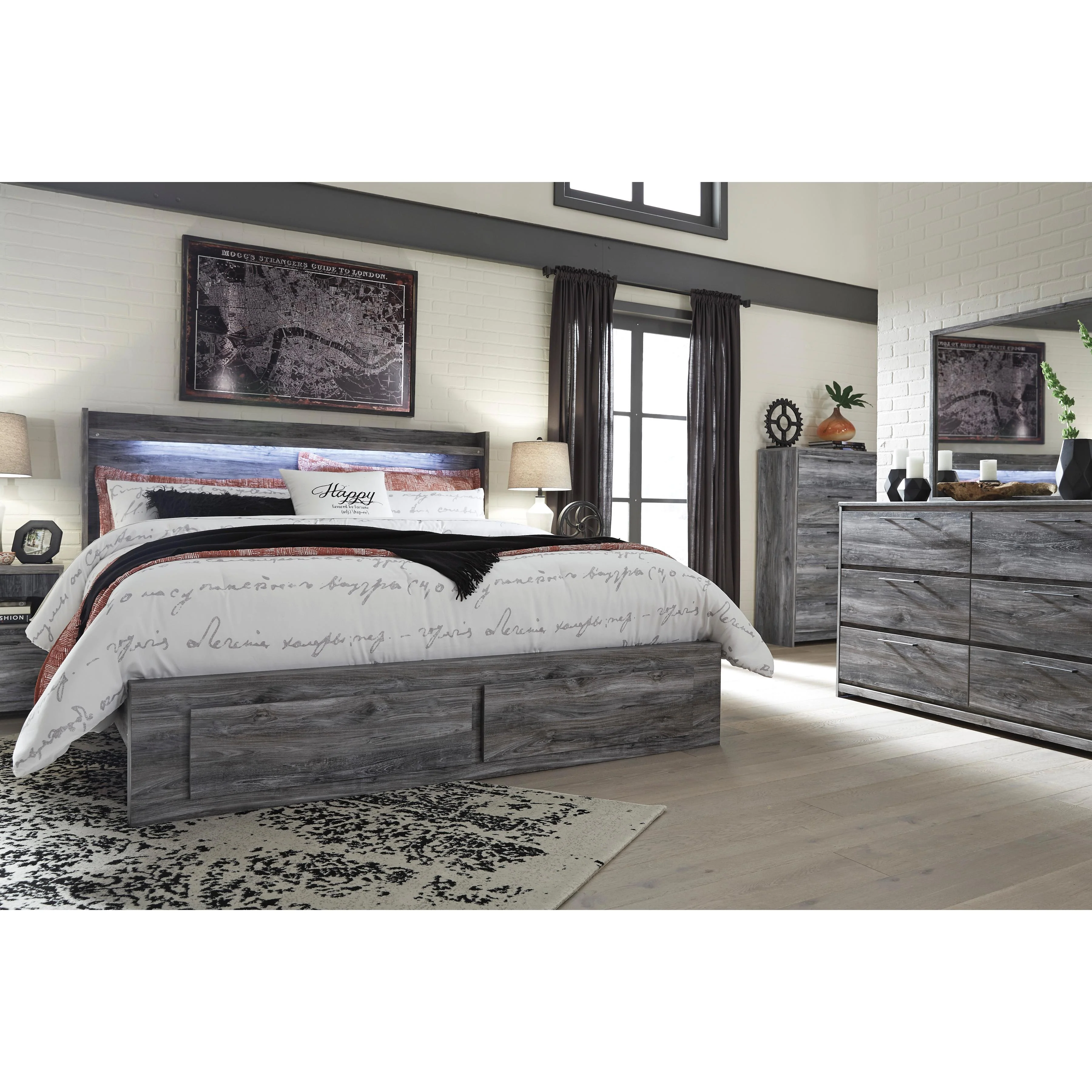 Signature Design by Ashley Baystorm King Panel Bed with Storage B221-58/B221-56S/B221-95/B100-14 - Image 3