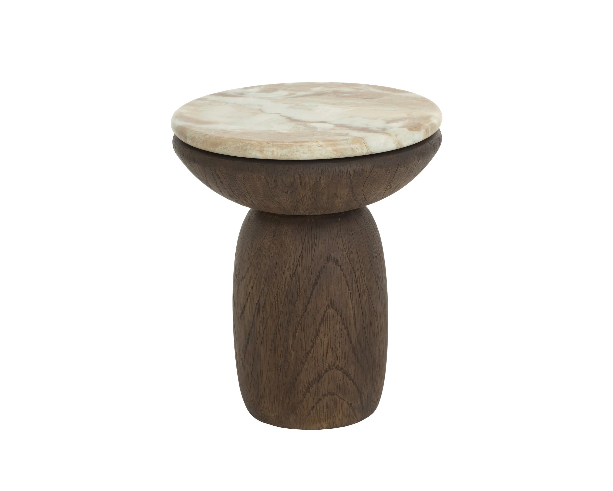 Orula End Table - Marble Look - Macchiato - Image 2