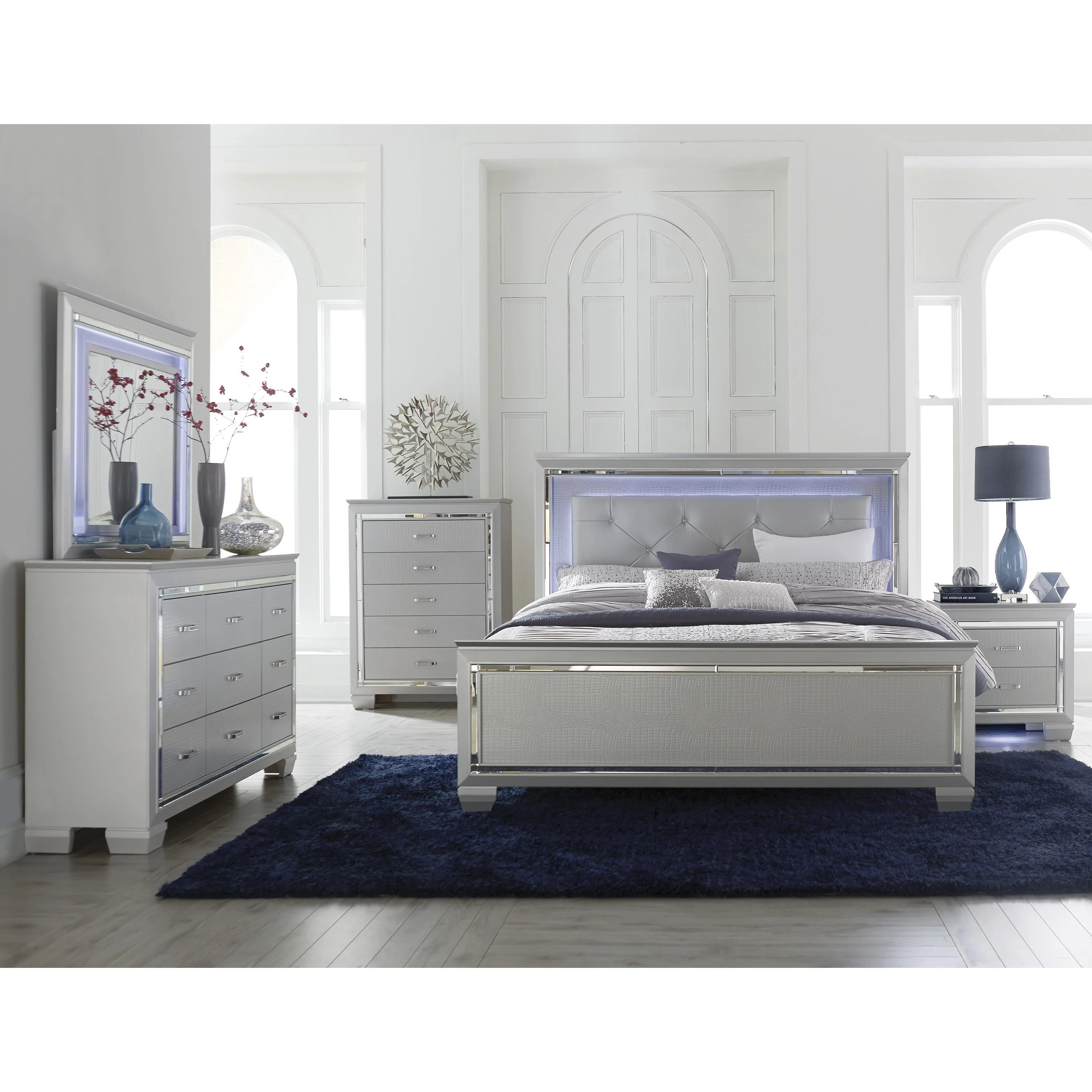 Homelegance Allura 1916-1* Queen Bed, LED Lighting - Image 3