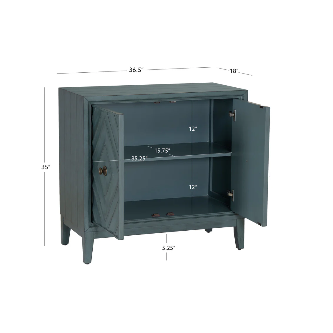 DIAN DIAMOND BLUE 2 DOOR CABINET 24A2006BLU - Image 2