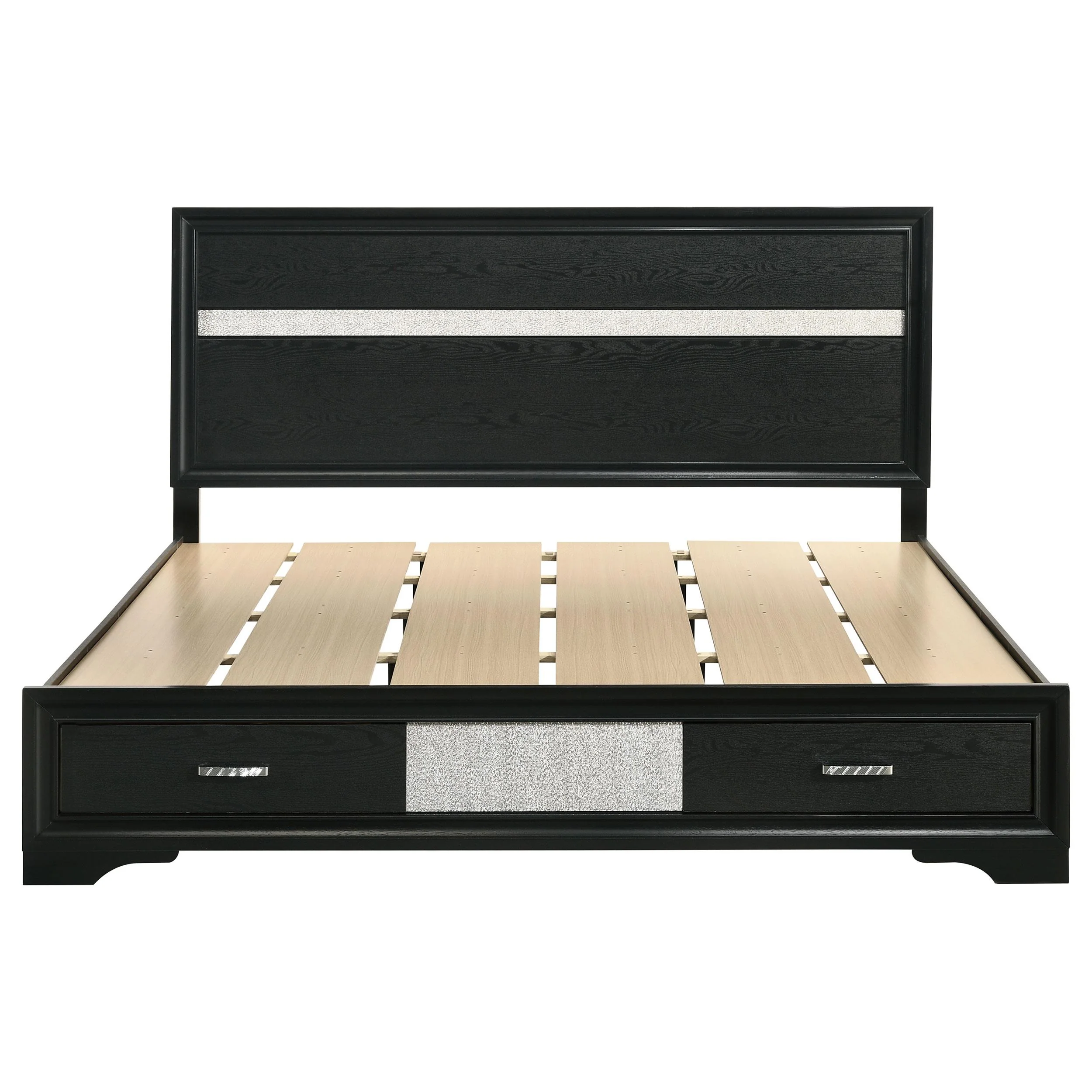 Coaster Furniture Miranda 206361KE 51-inch Wood Eastern King Storage Panel Bed - Black - Image 3