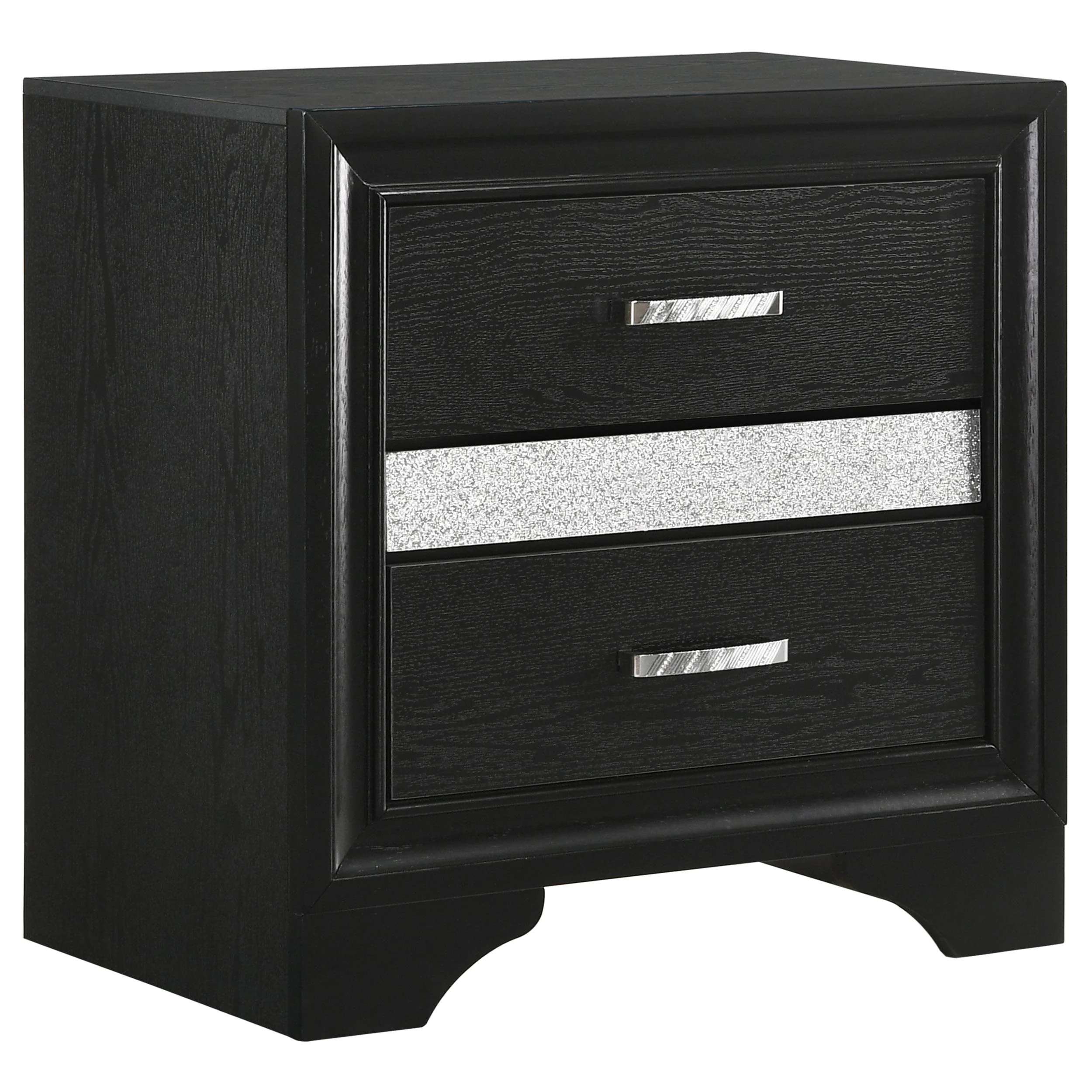 Coaster Furniture Miranda 206362 2-Drawer Nightstand - Black - Image 1