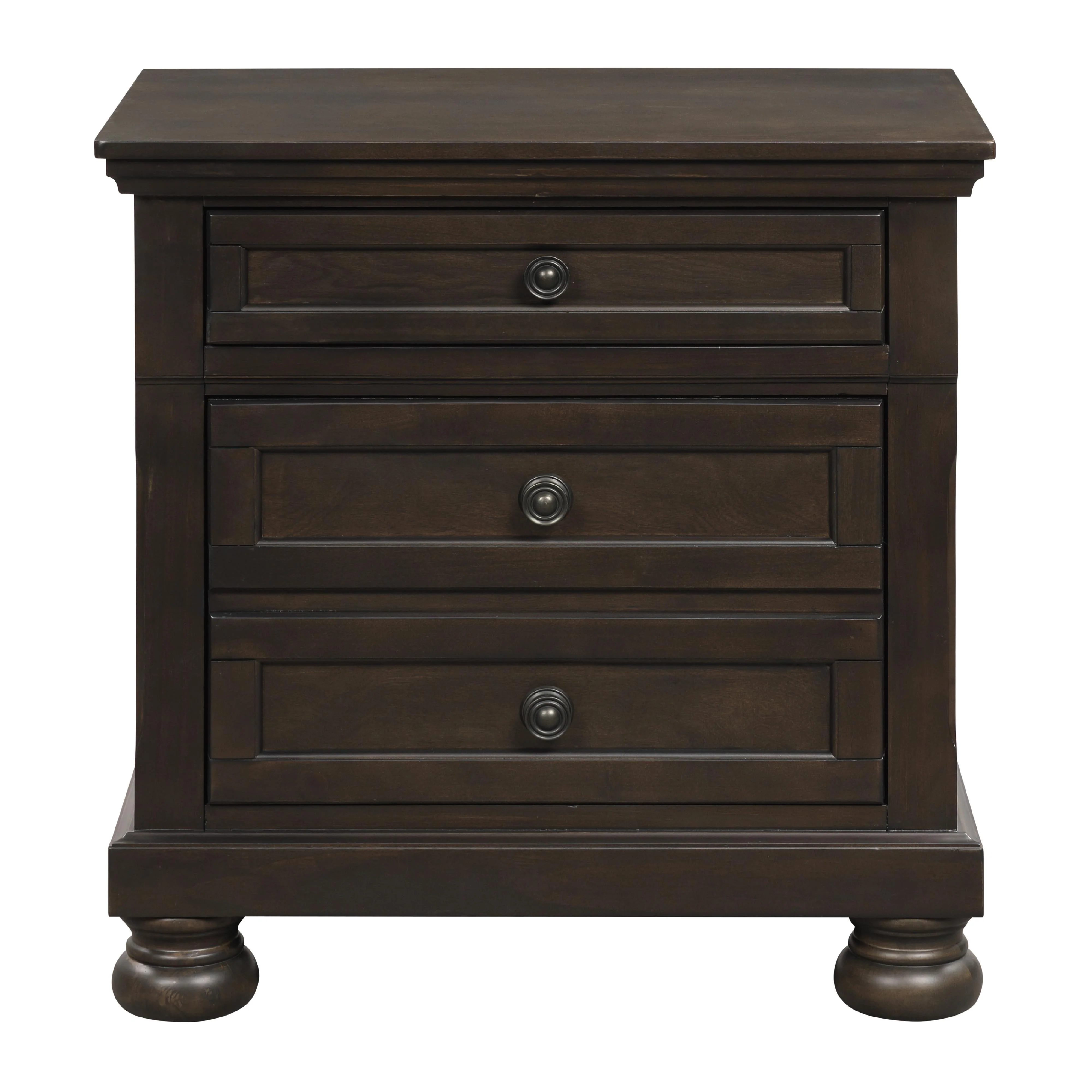 Homelegance Begonia 1718GY-4 Night Stand with Hidden Drawer - Image 1