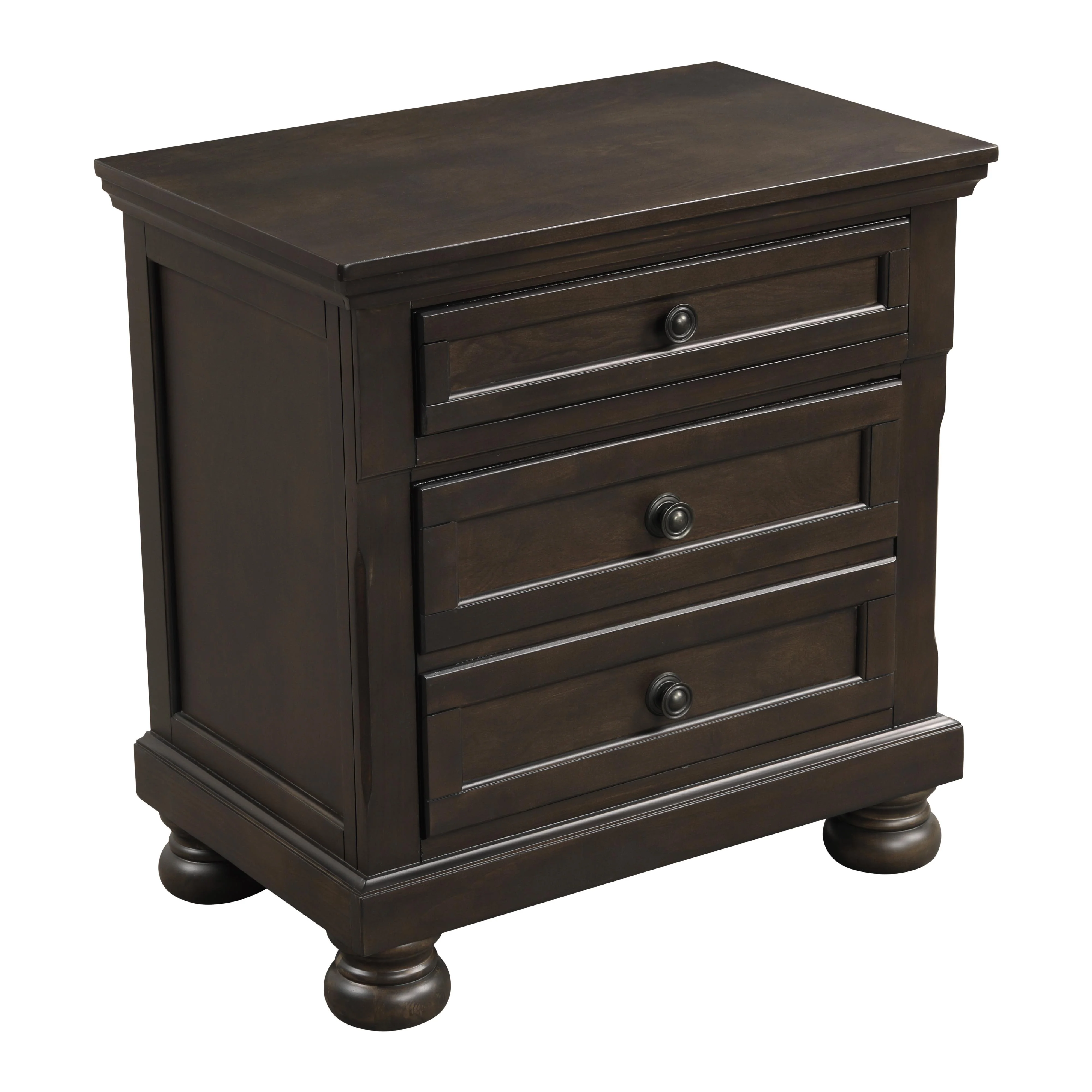 Homelegance Begonia 1718GY-4 Night Stand with Hidden Drawer - Image 2