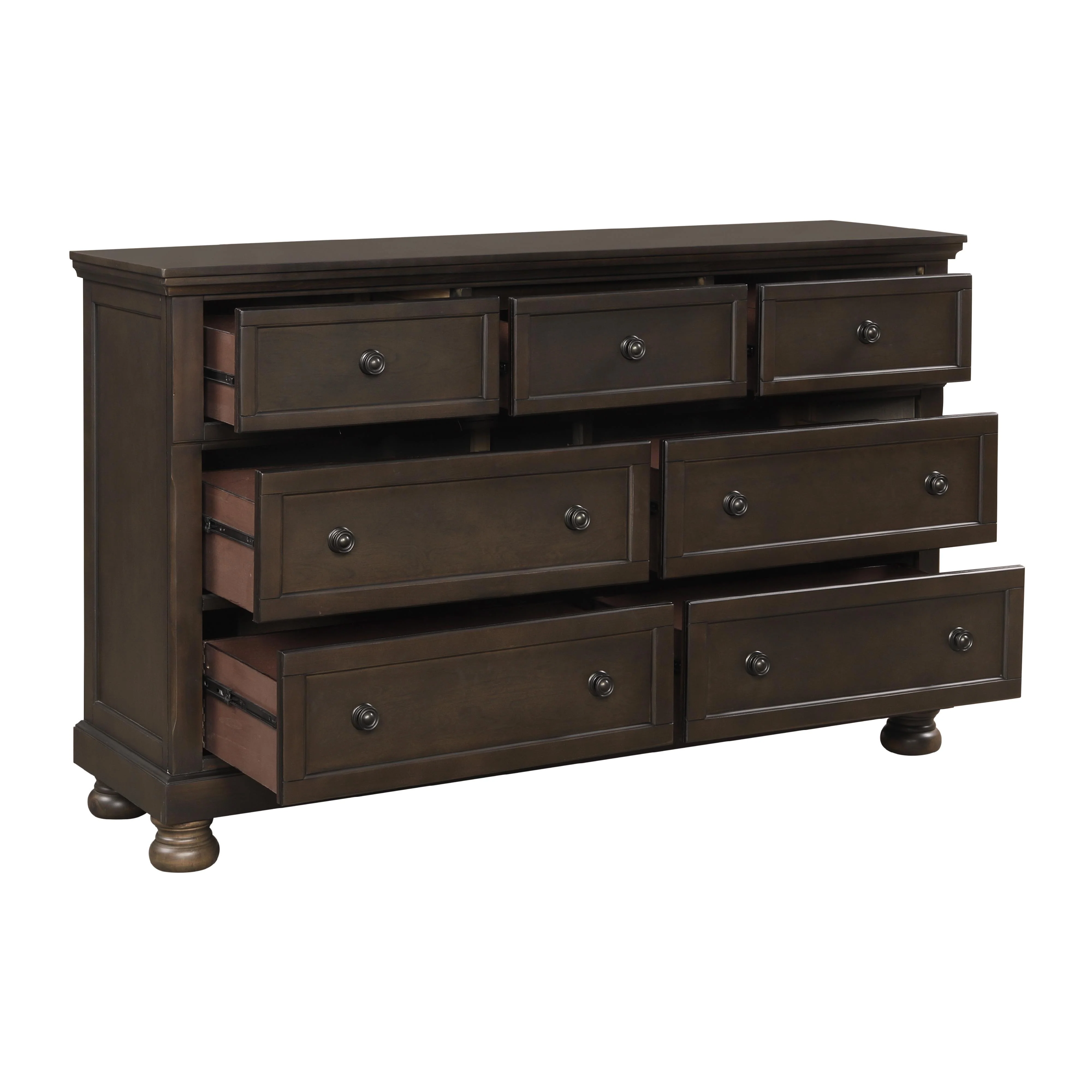 Homelegance Begonia 1718GY-5 Dresser with Hidden Drawer - Image 3