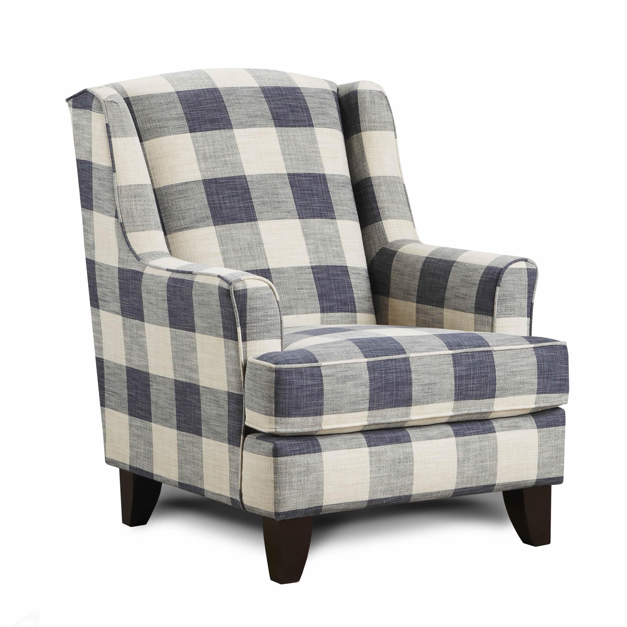 Fusion Furniture Stationary Fabric Accent Chair 260YUCATAN INDIGO - Image 1