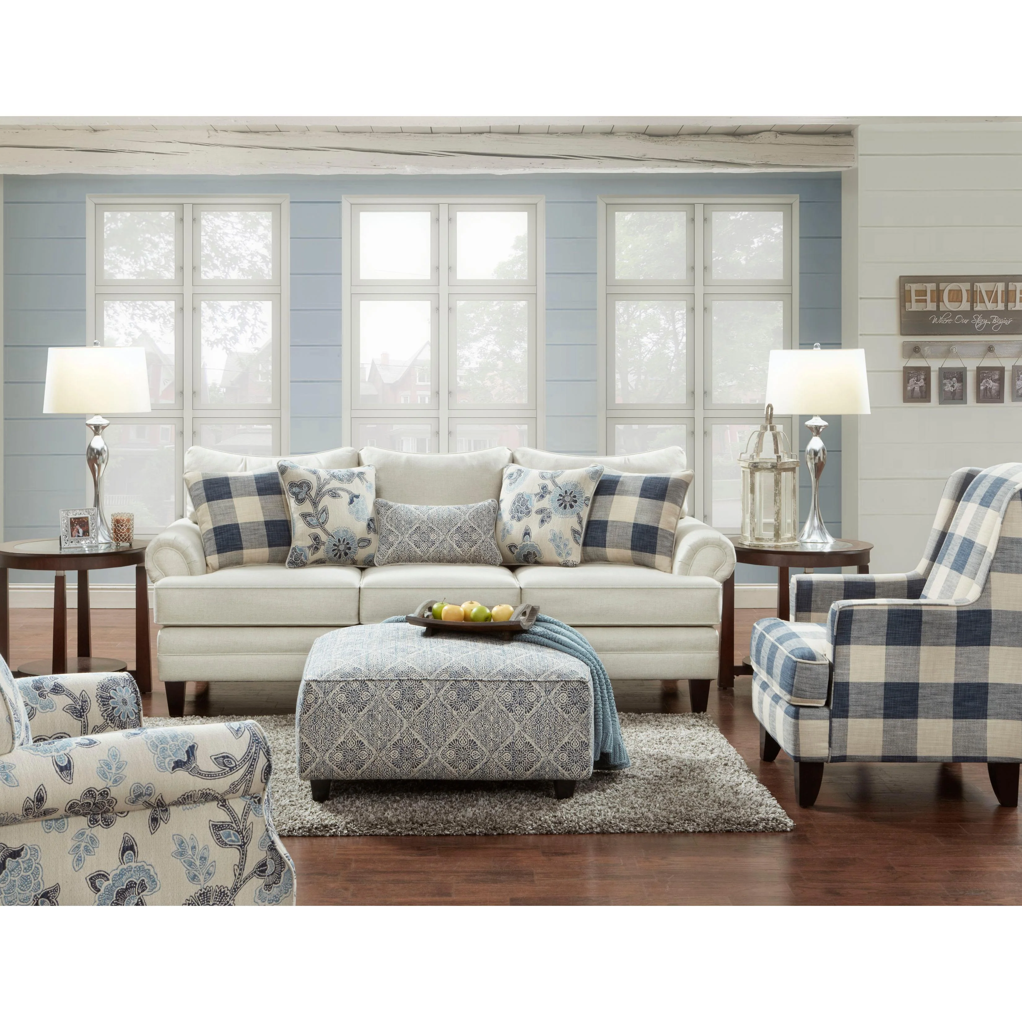 Fusion Furniture Stationary Fabric Accent Chair 260YUCATAN INDIGO - Image 2