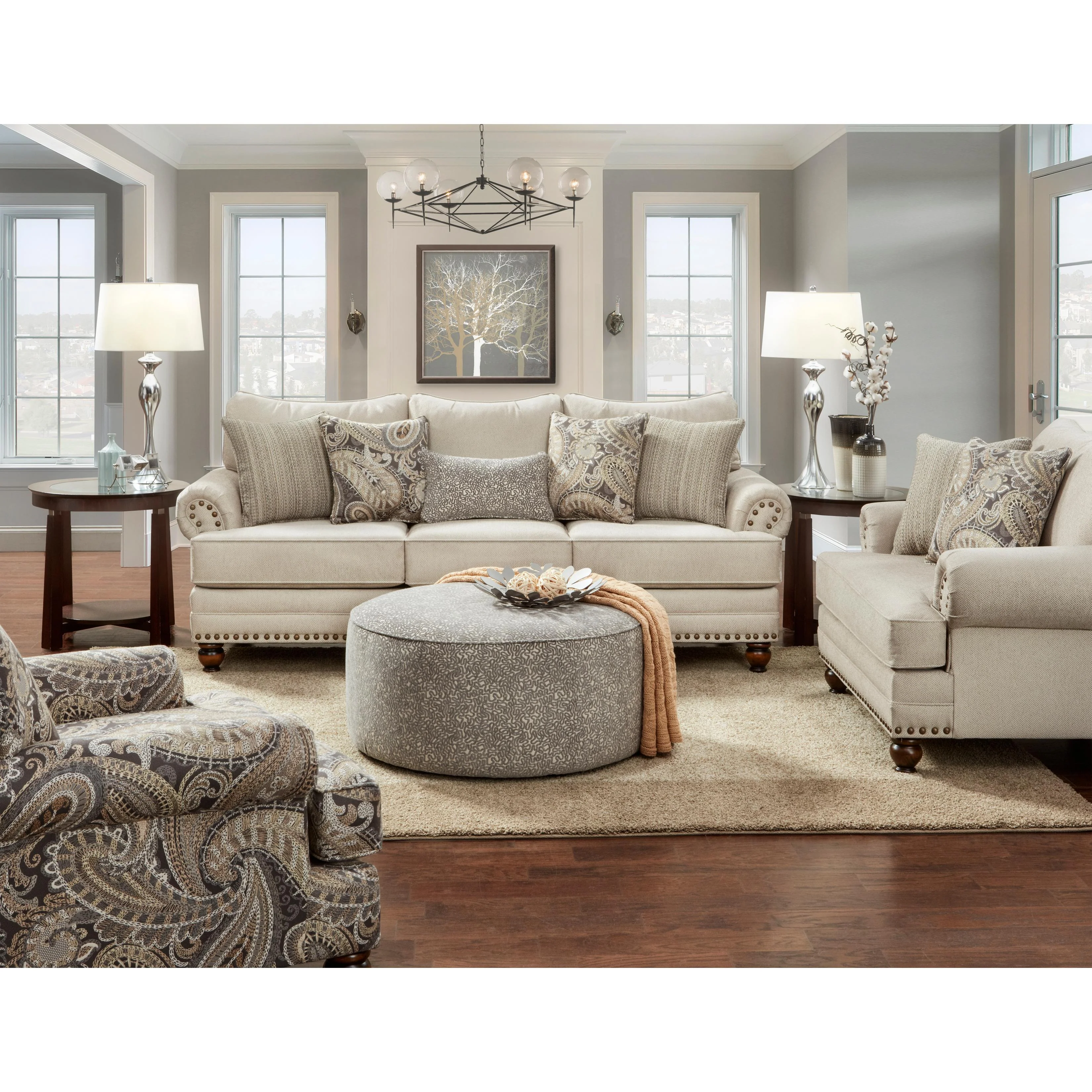 Fusion Furniture Stationary Fabric Sofa 2820-KPCARYS DOE - Image 3
