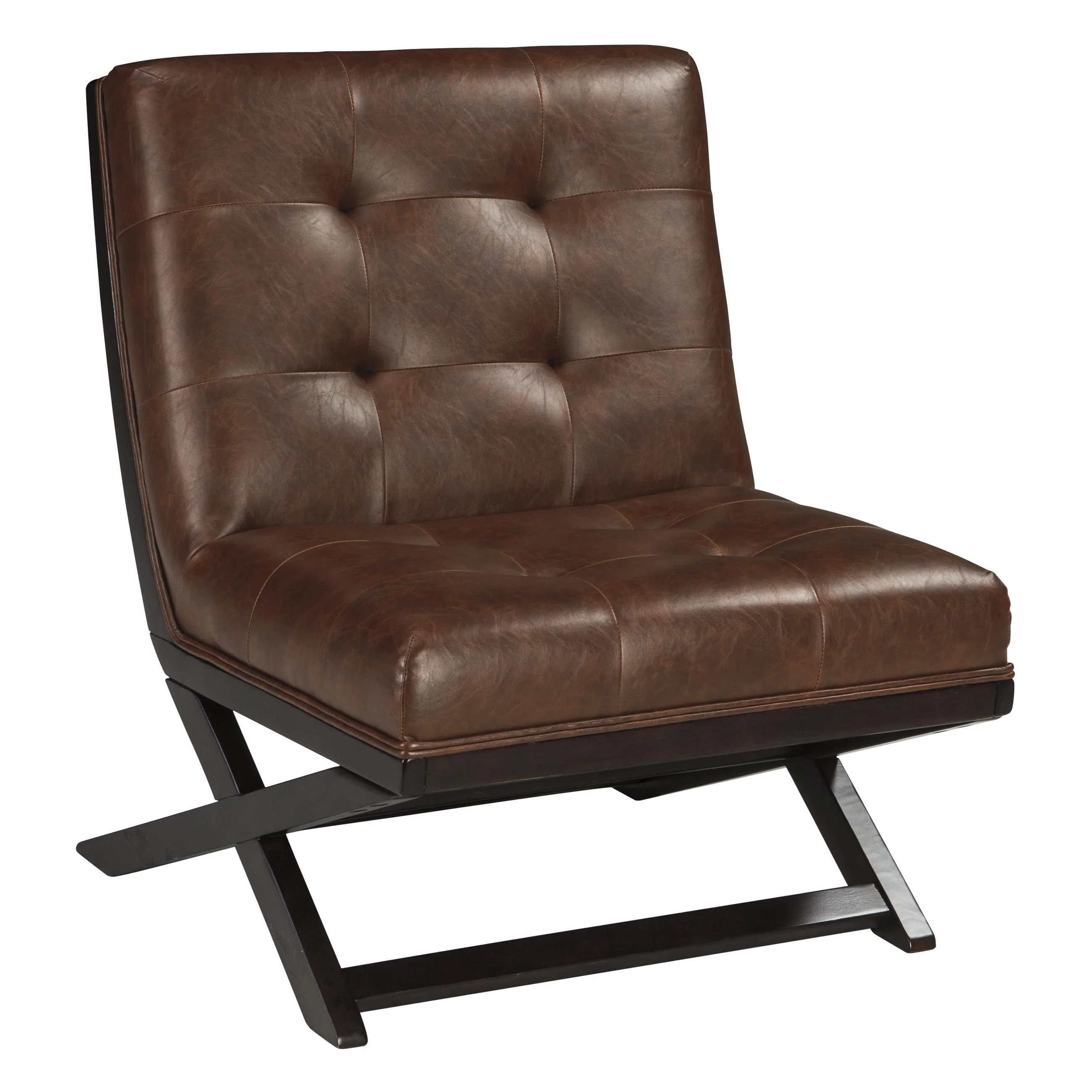 Signature Design by Ashley Sidewinder Stationary Leather Look Accent Chair A3000031 - Image 1
