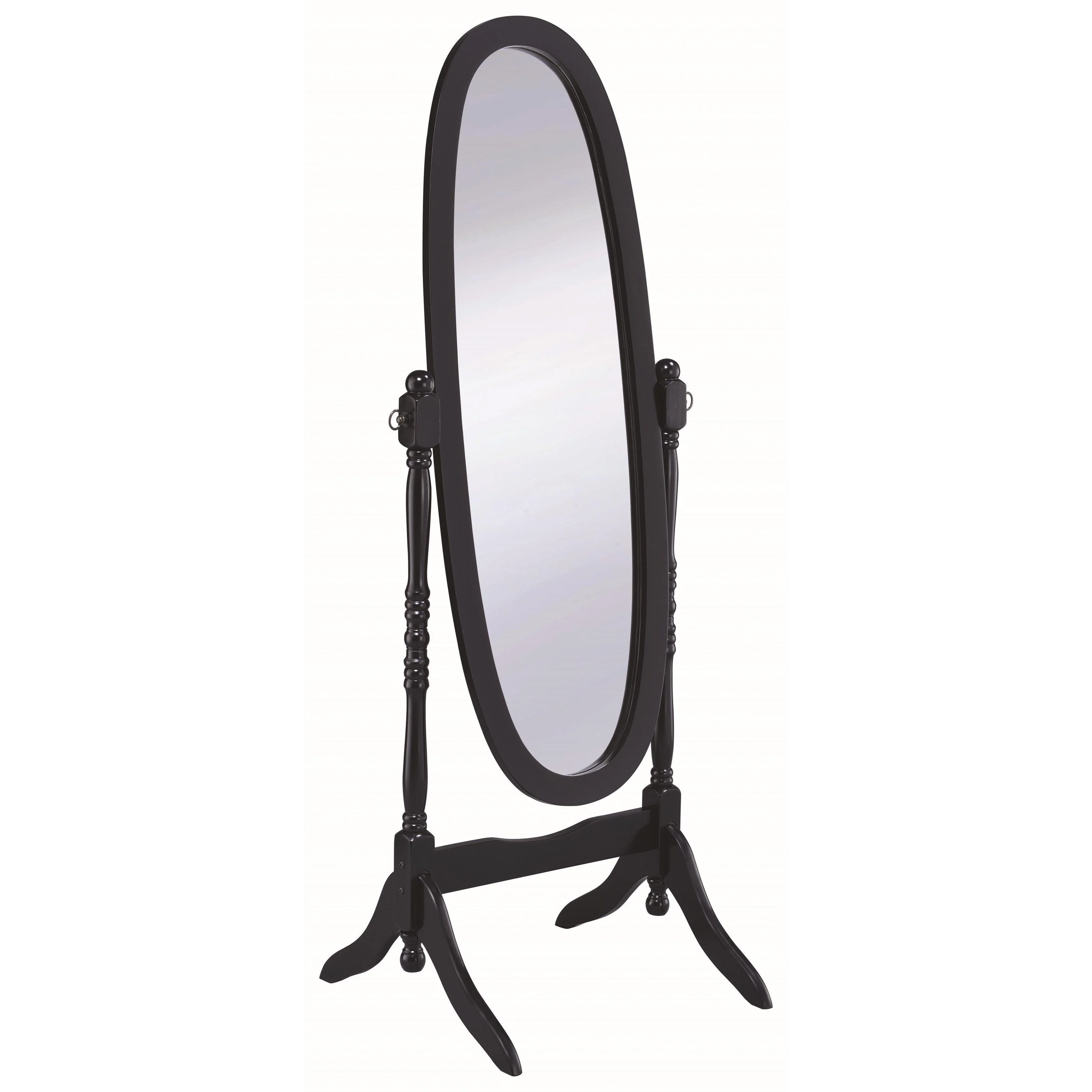 Coaster Furniture Foyet 950803 Wood Adjustable Full Length Cheval Mirror – Black