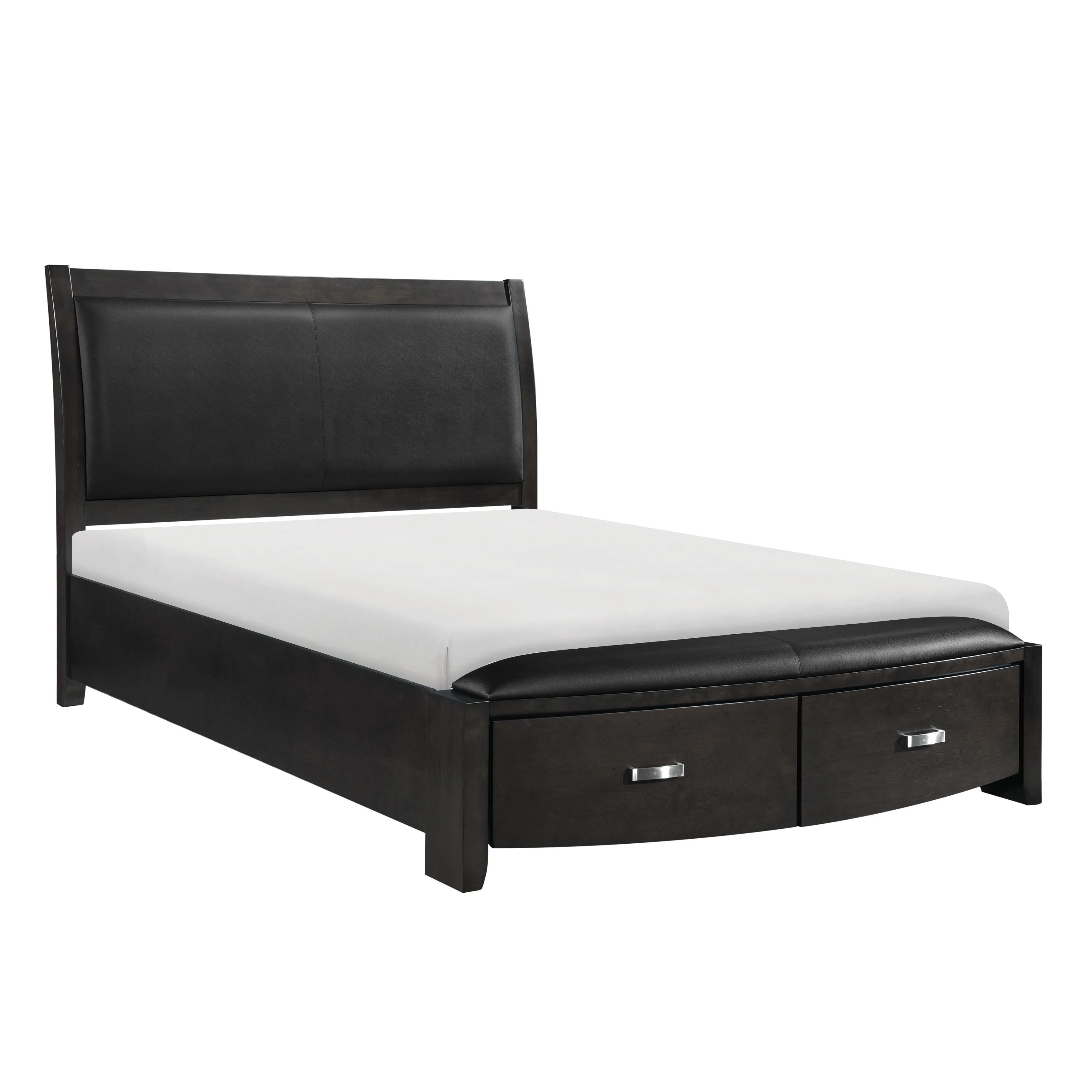 Homelegance Lyric Queen Upholstered Sleigh Bed with Storage 1737NGY-1* - Image 2