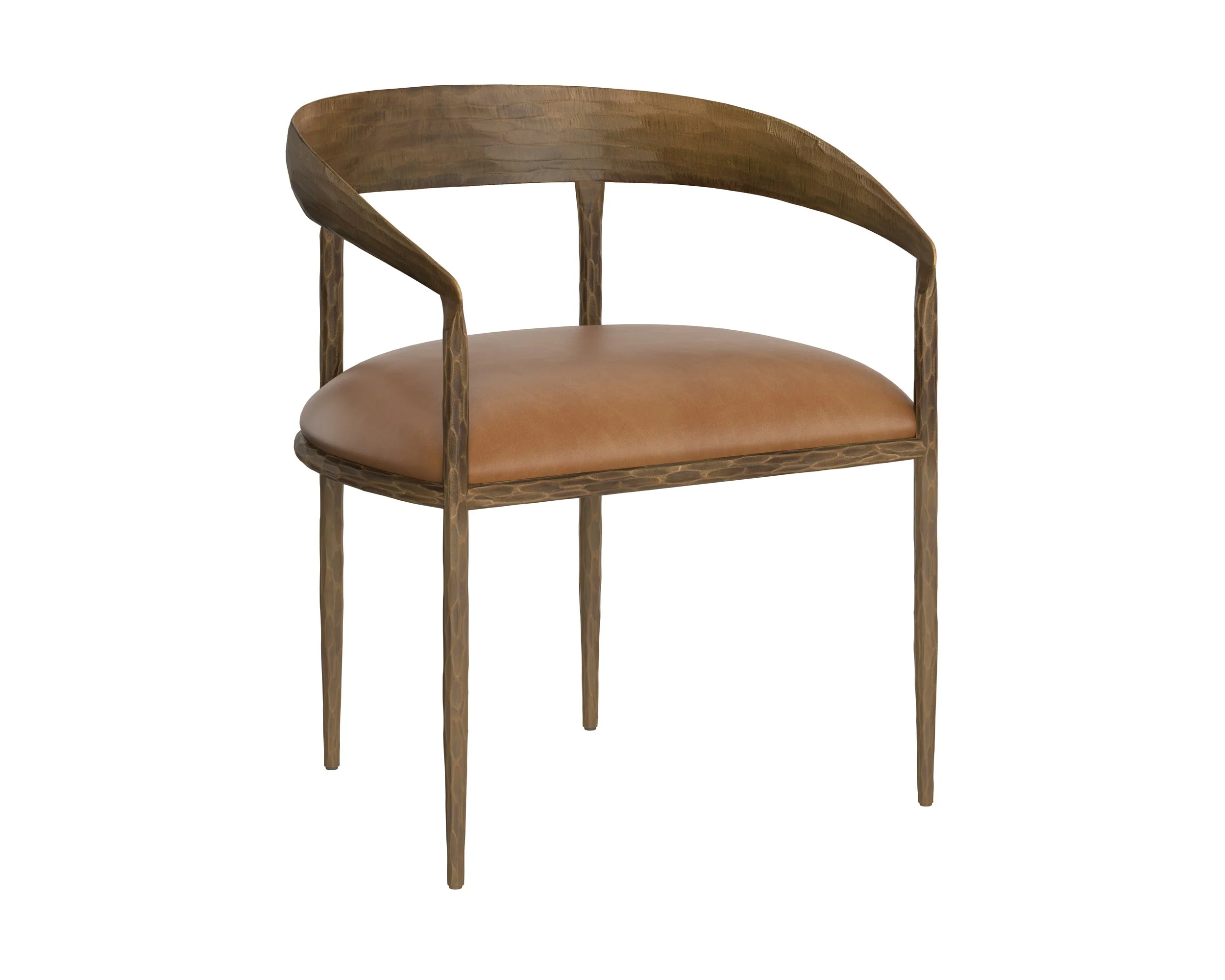 Zanatta Dining Armchair – Tan Leather