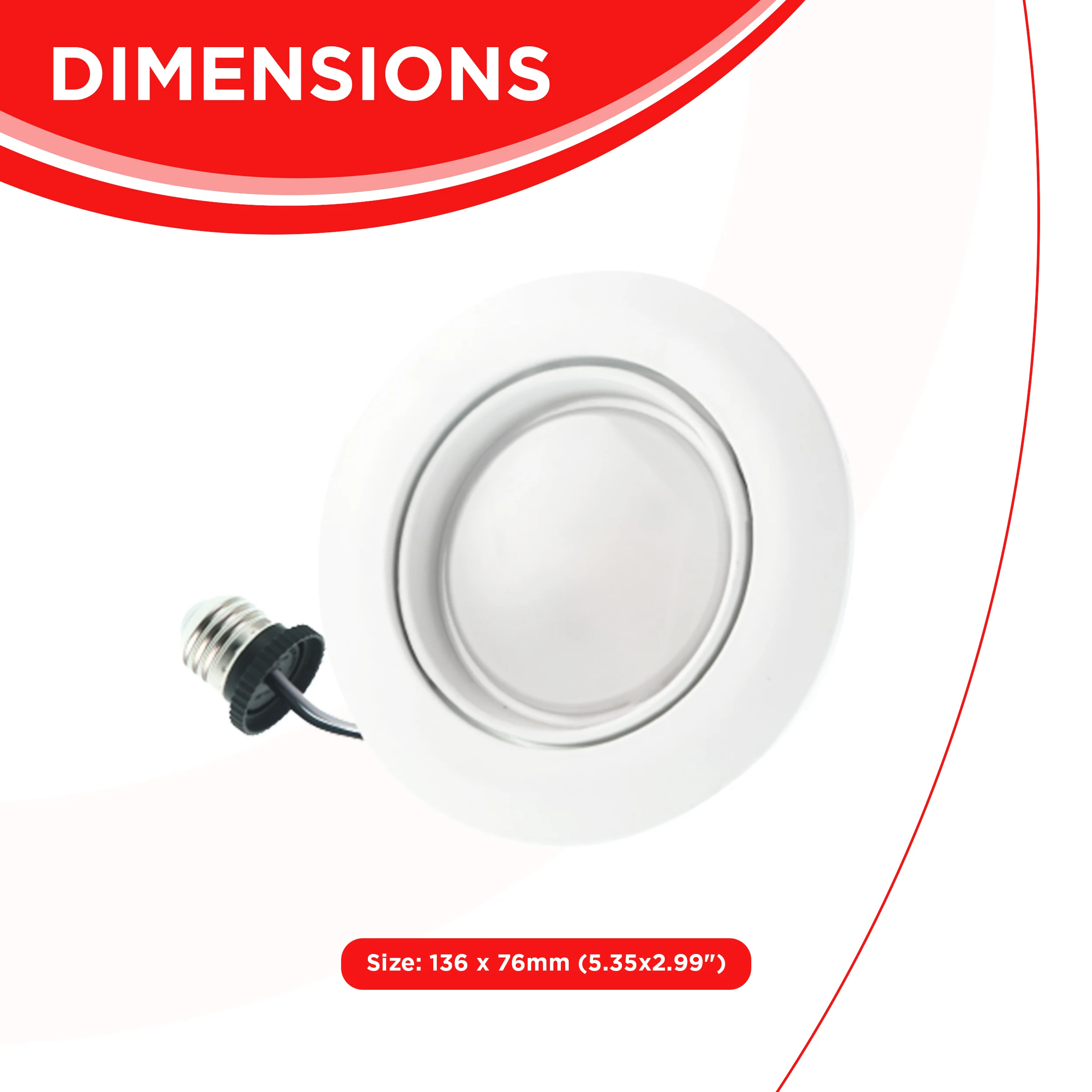4" 10W Gimbal Retrofit Recessed Downlight - Eyeball Adjustable Spotlight - 740 lumens - Image 3