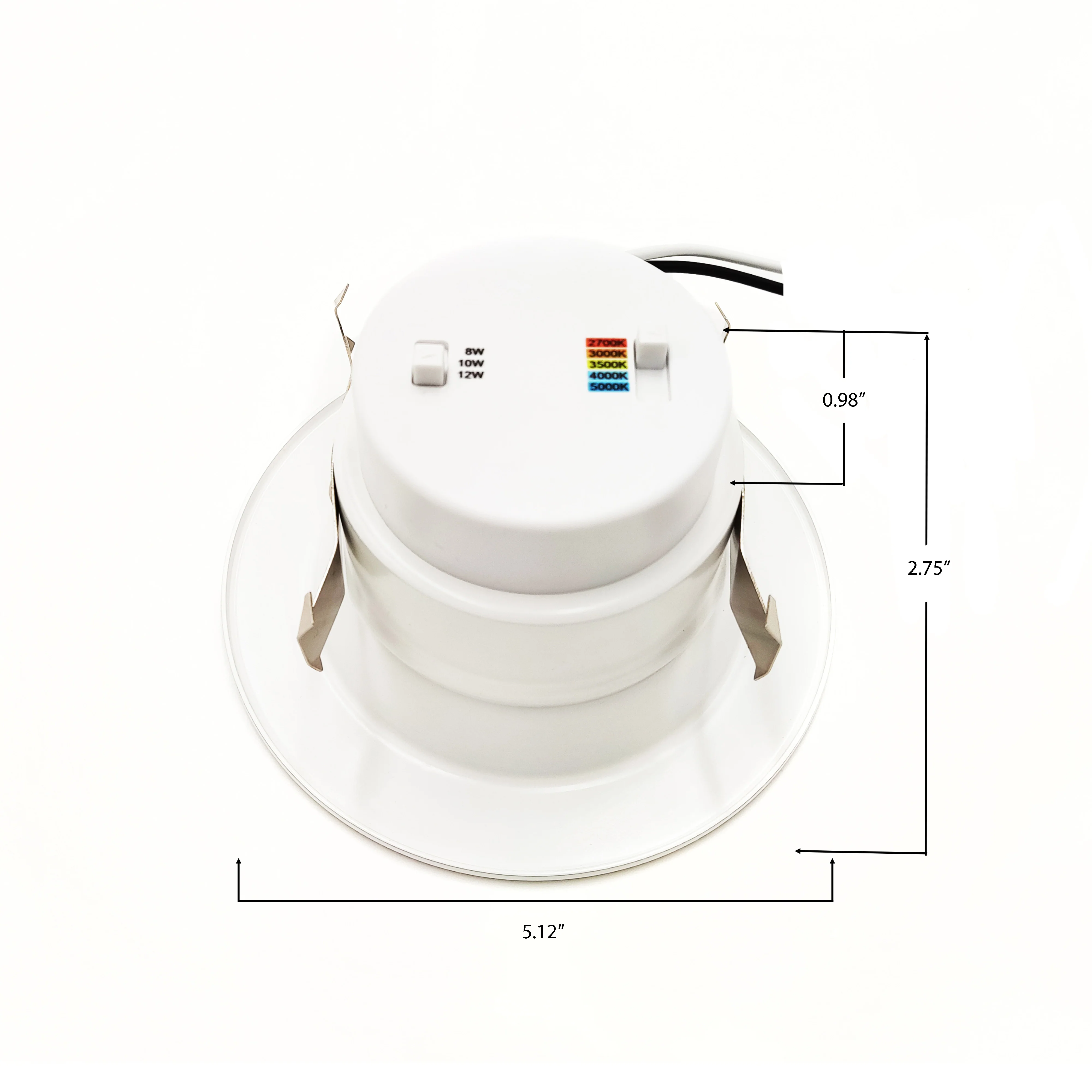 3BRIX 4" Watt & Color Selectable 8/10/12W Retrofit Recessed Downlight - 5CCT-25/30/35/40/50K #252 - Image 3