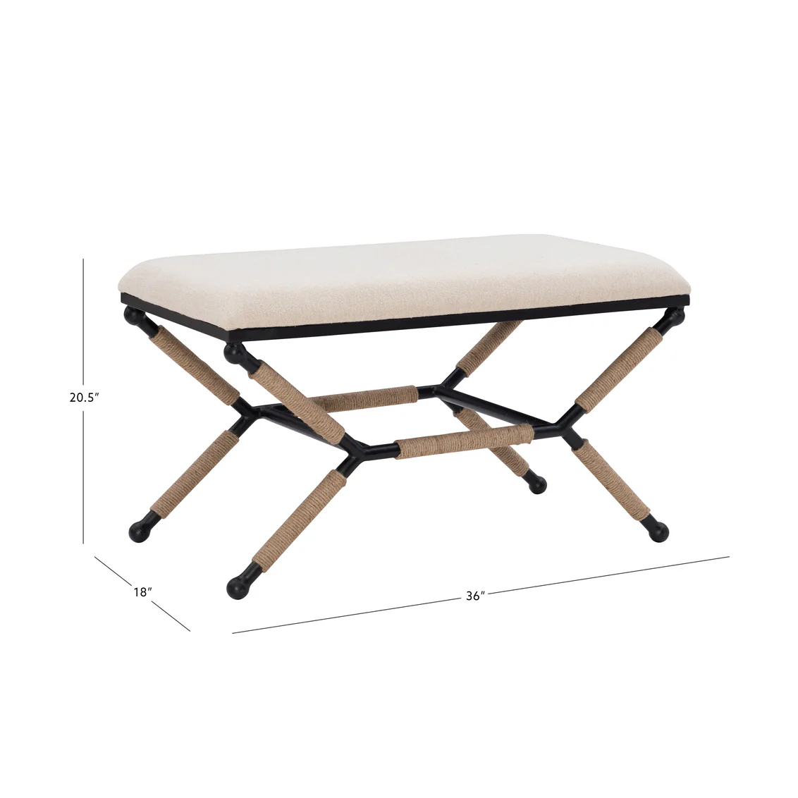 CAMPAIGN LINEN ACCENT BENCH 426032LINBEN01ASU - Image 2