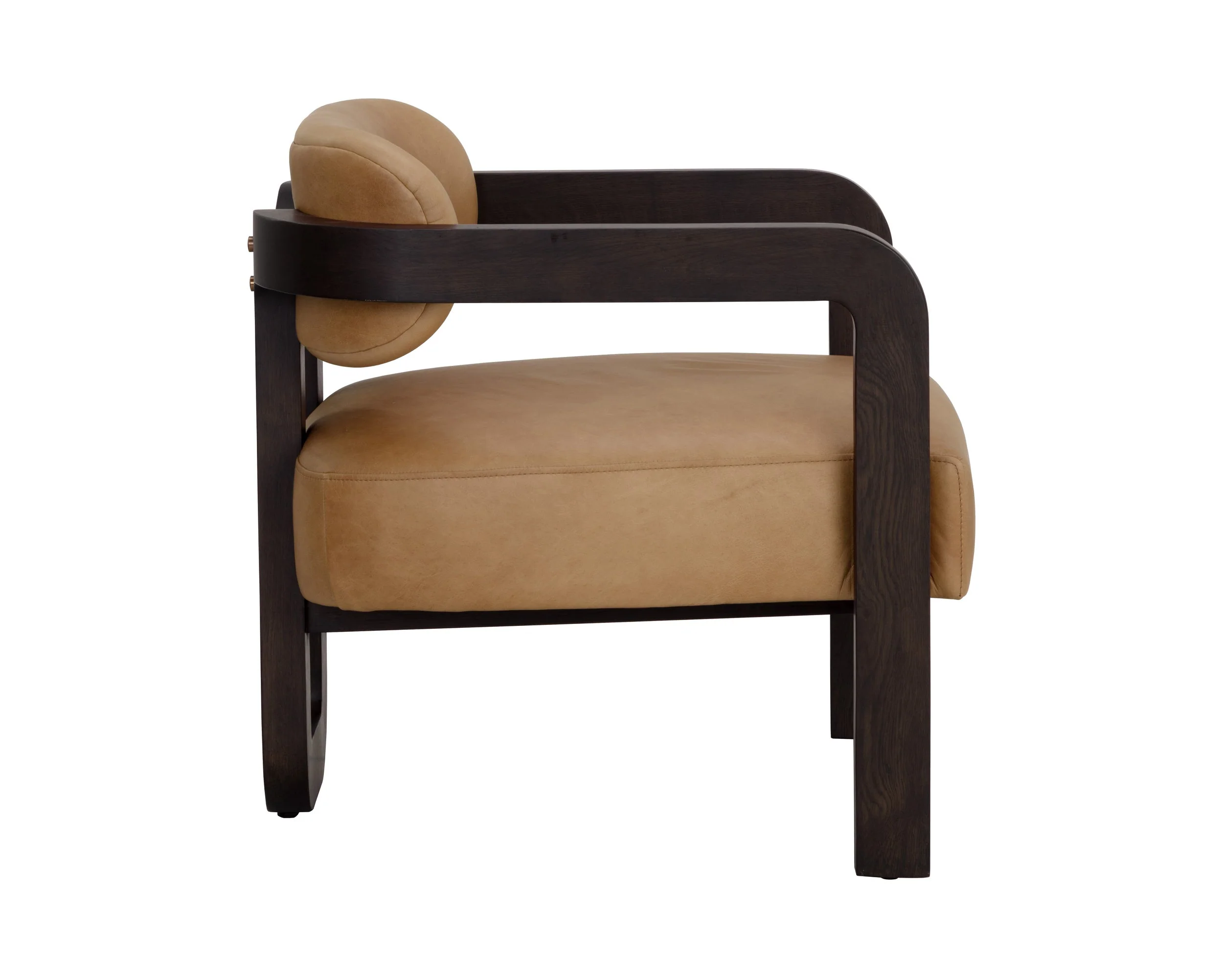 Madrone Lounge Chair - Brown - Ludlow Sesame Leather - Image 3